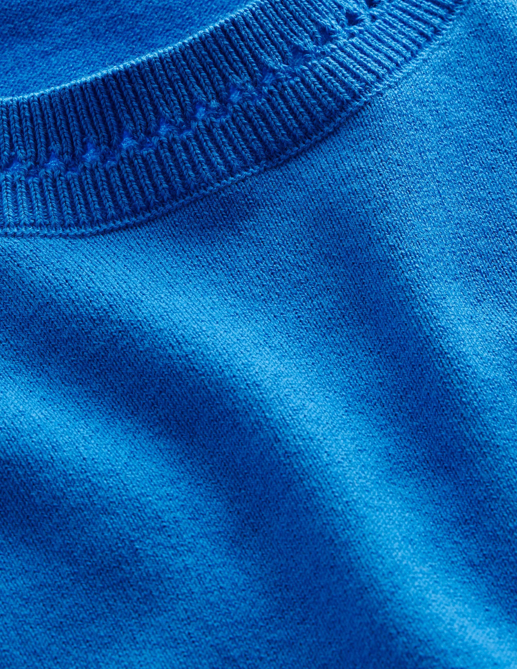 Catriona Baumwoll-T-Shirt mit Rundhalsausschnitt-Leuchtendes Blau - Image 6