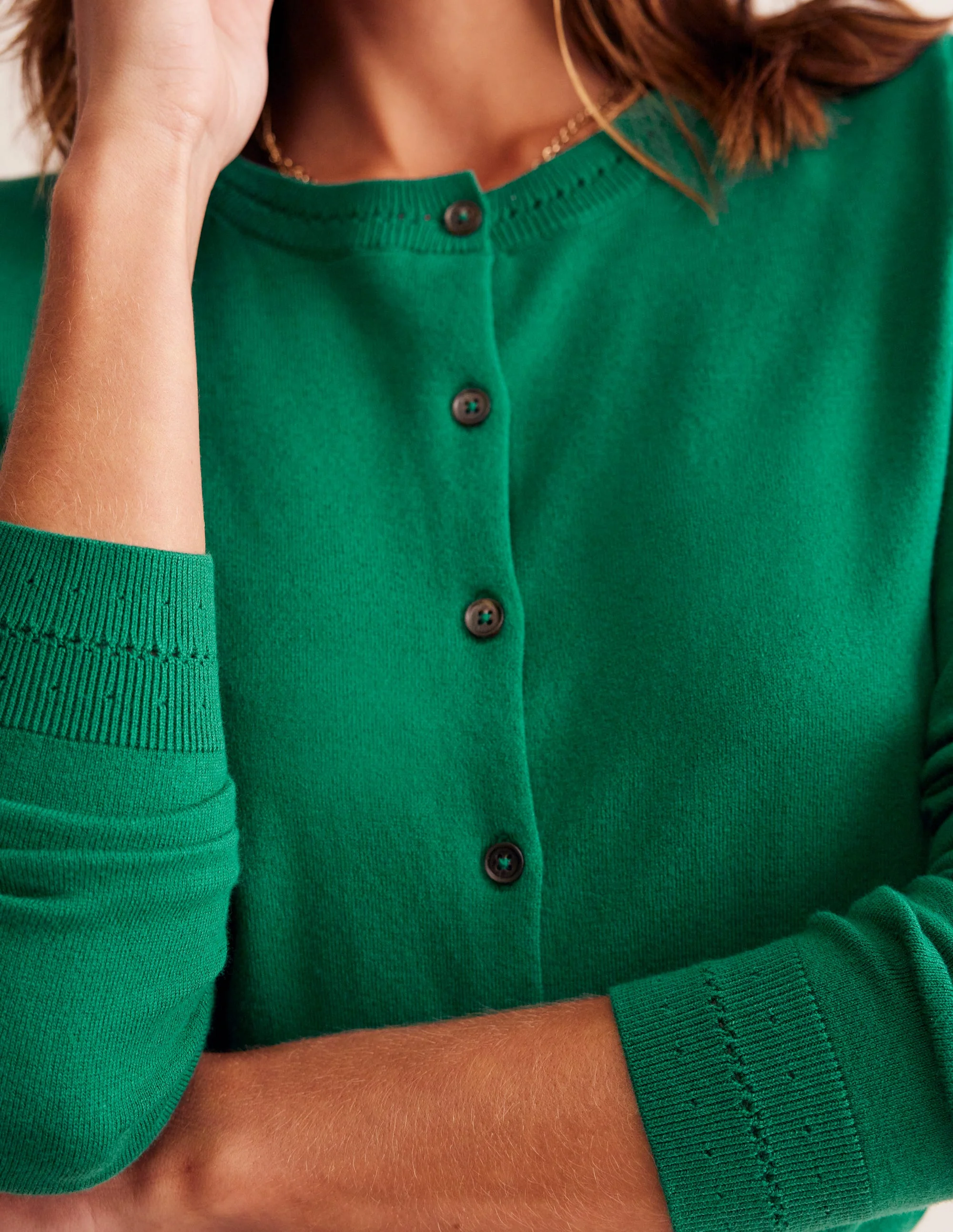 Catriona Cardigan aus Baumwolle-Malachitgrün - Image 2