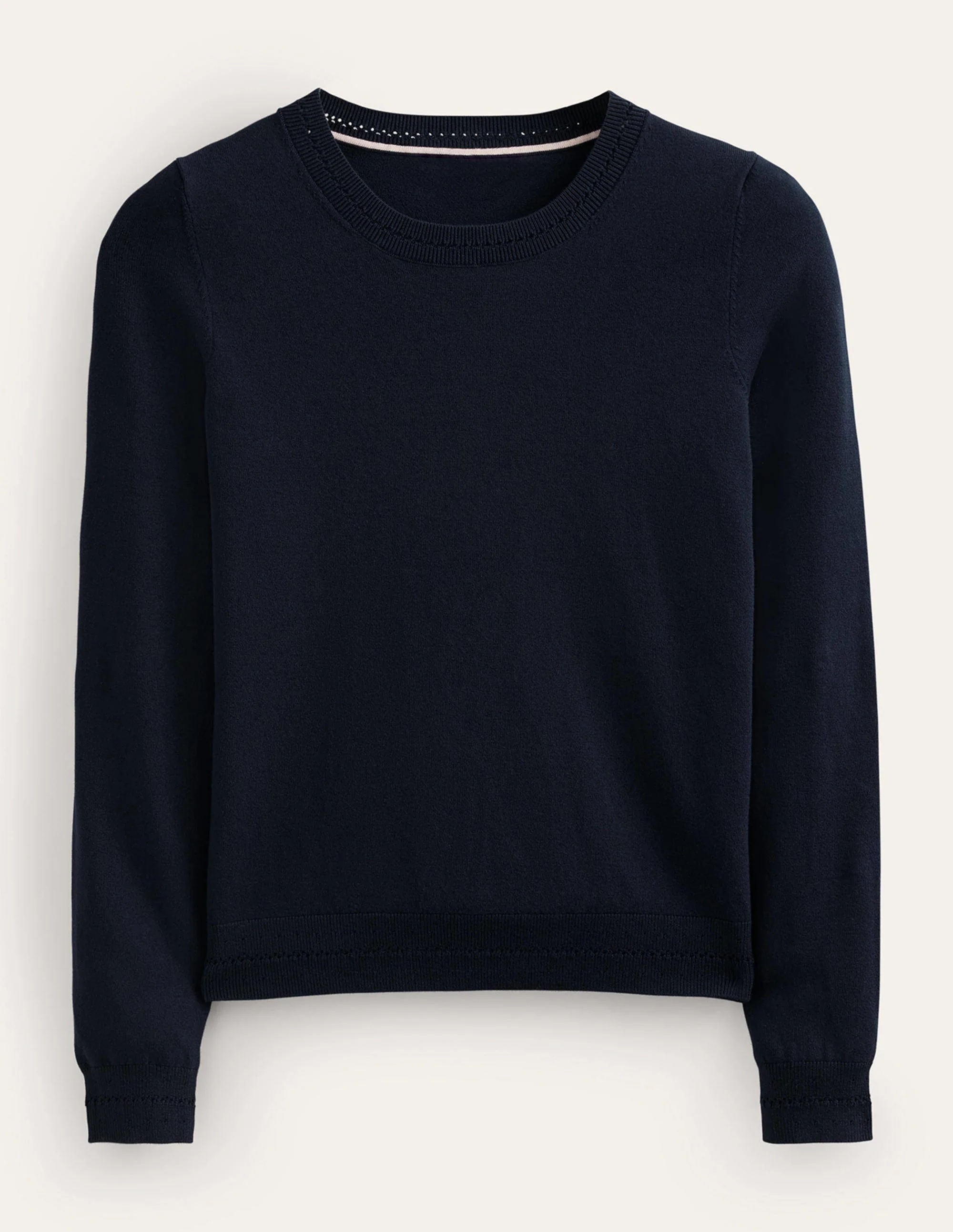 Catriona Pullover aus Baumwolle mit Rundhalsausschnitt-Aqua Marine Marl - Image 5