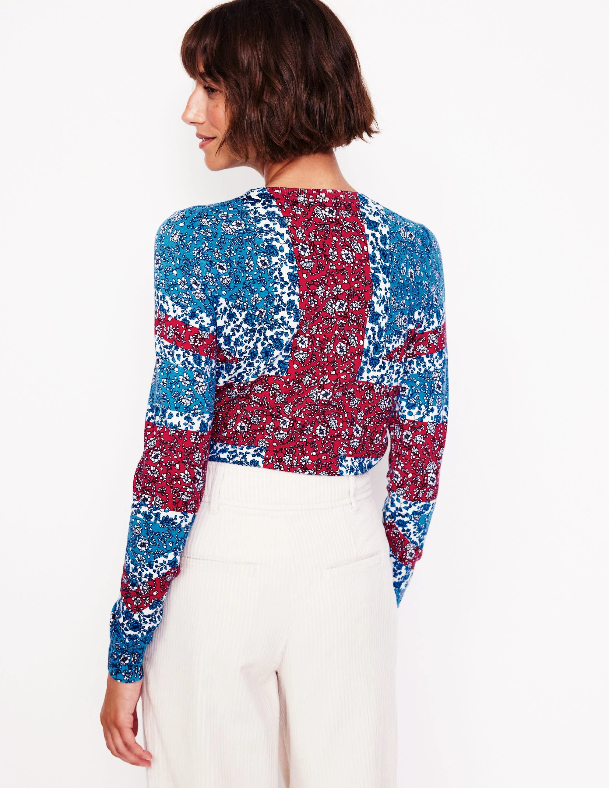 Catriona Pullover aus Baumwolle mit Rundhalsausschnitt-Himmelblau, Union Jack - Image 3