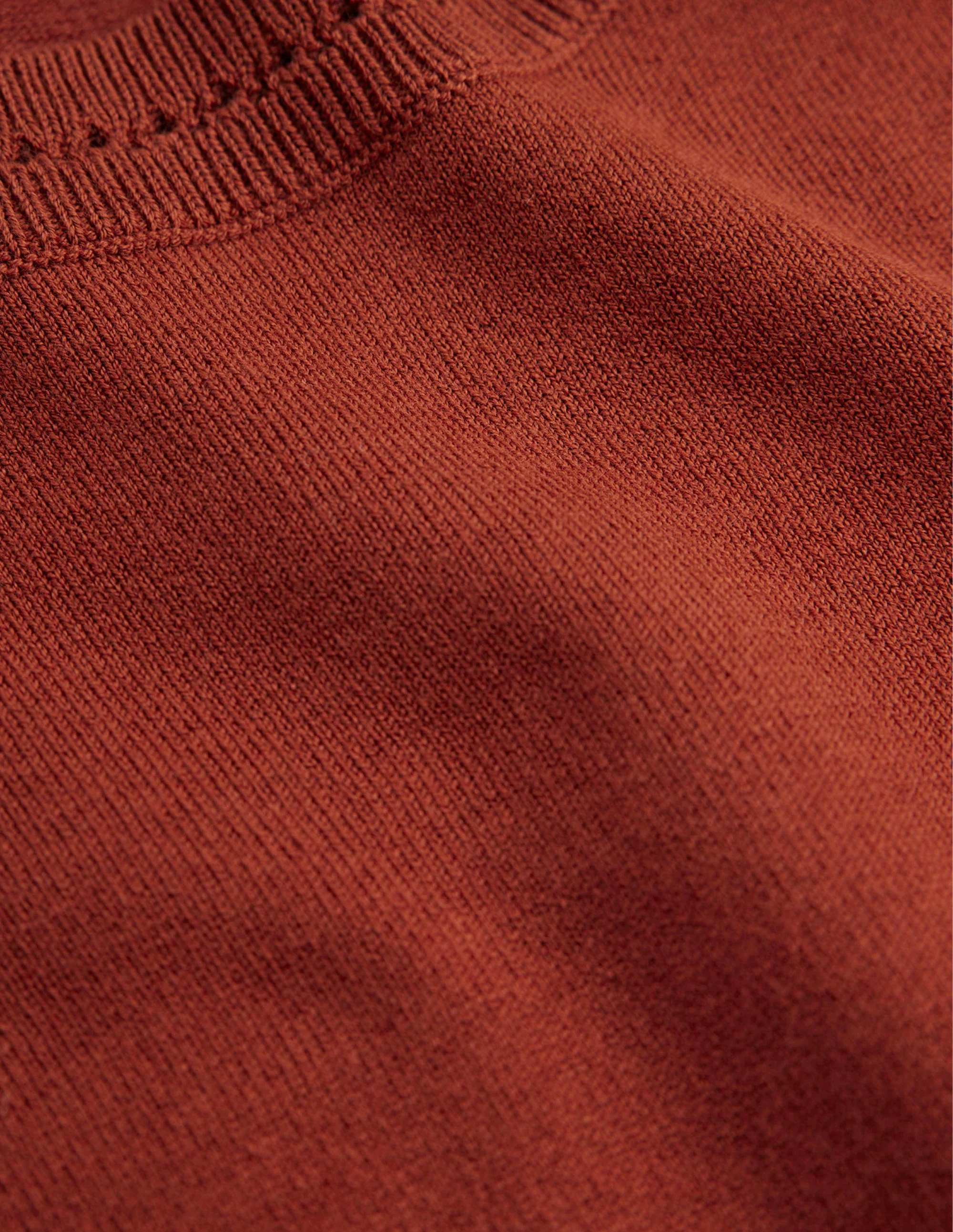 Catriona Pullover aus Baumwolle mit Rundhalsausschnitt-Kastanienbraun - Image 7
