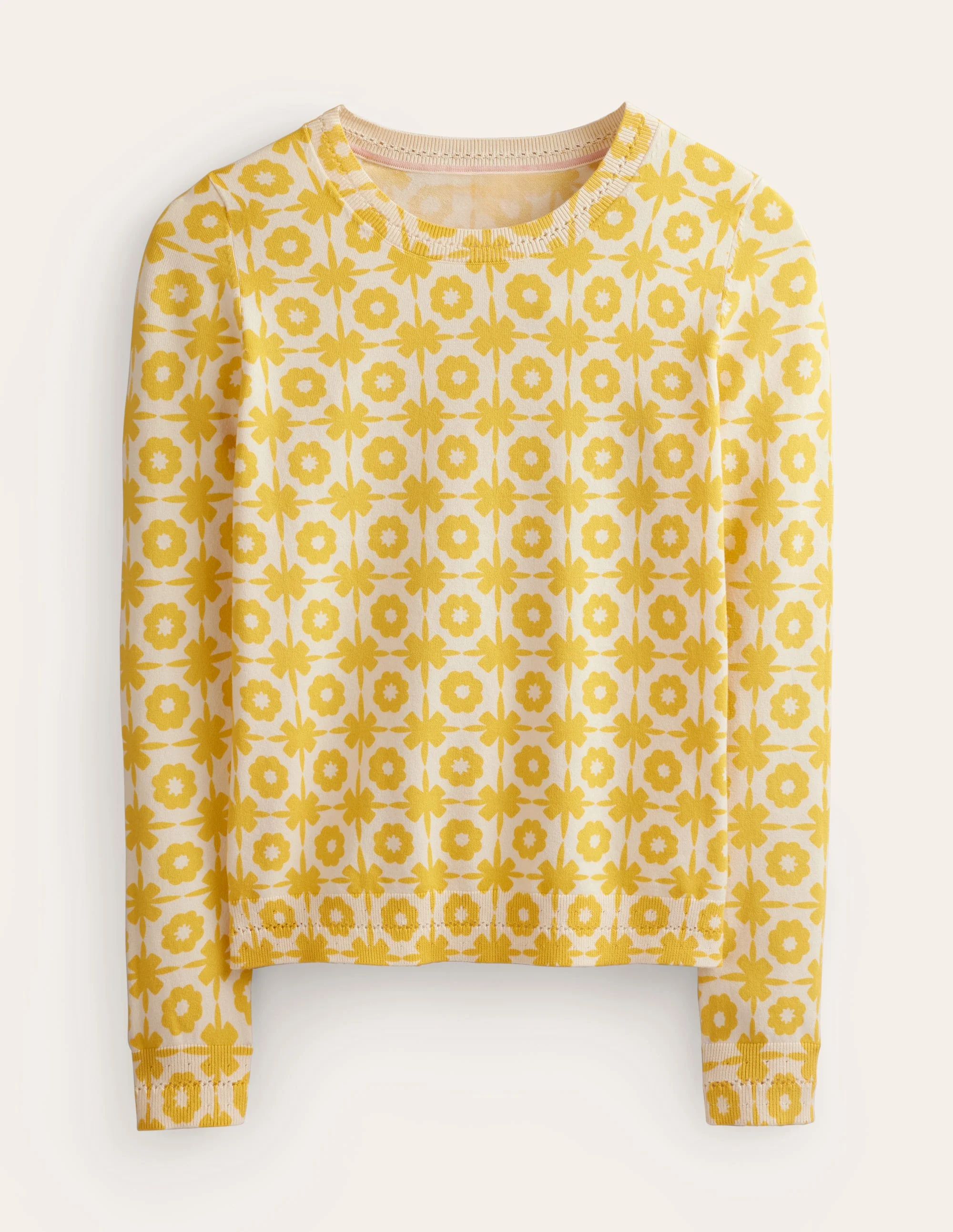 Catriona Pullover aus Baumwolle mit Rundhalsausschnitt-Maracuja Muster - Image 6