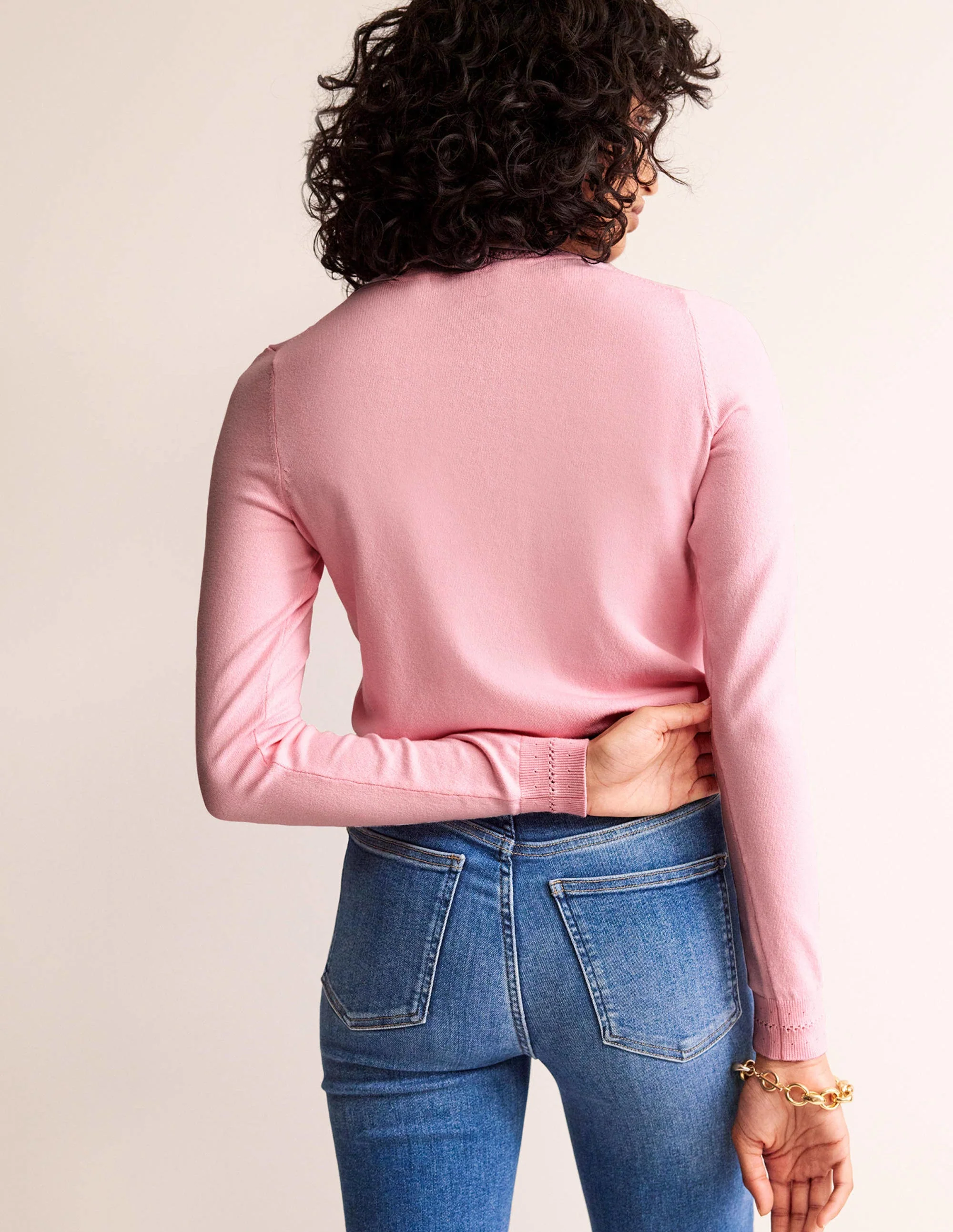 Catriona Pullover aus Baumwolle mit Rundhalsausschnitt-Orchideenrosa - Image 4