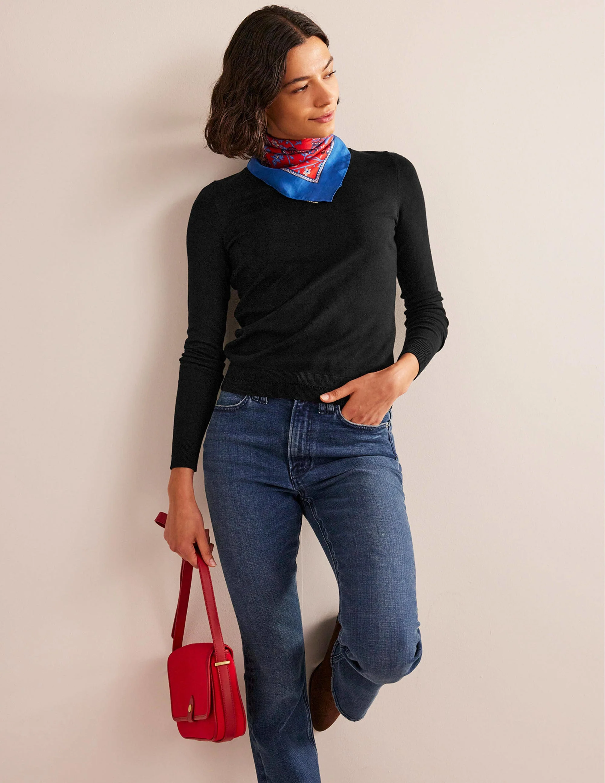 Catriona Pullover aus Baumwolle mit Rundhalsausschnitt-Schwarz - Image 4