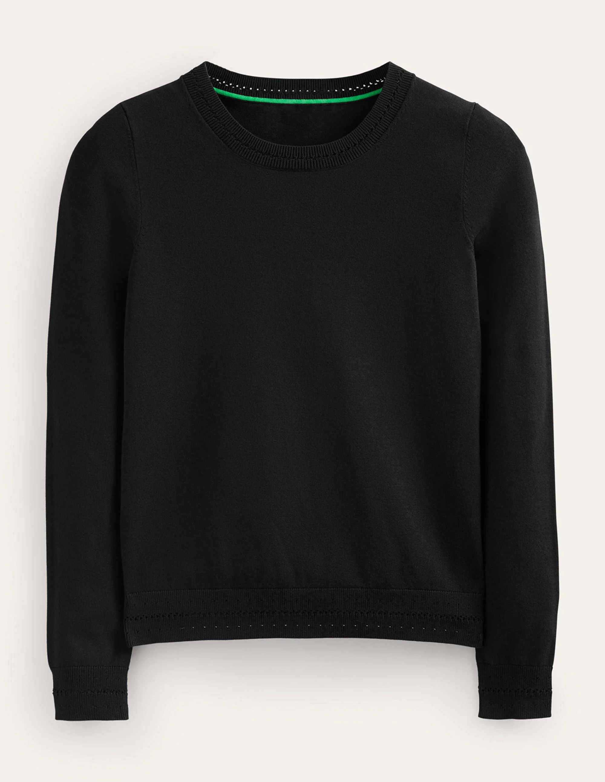 Catriona Pullover aus Baumwolle mit Rundhalsausschnitt-Schwarz - Image 5