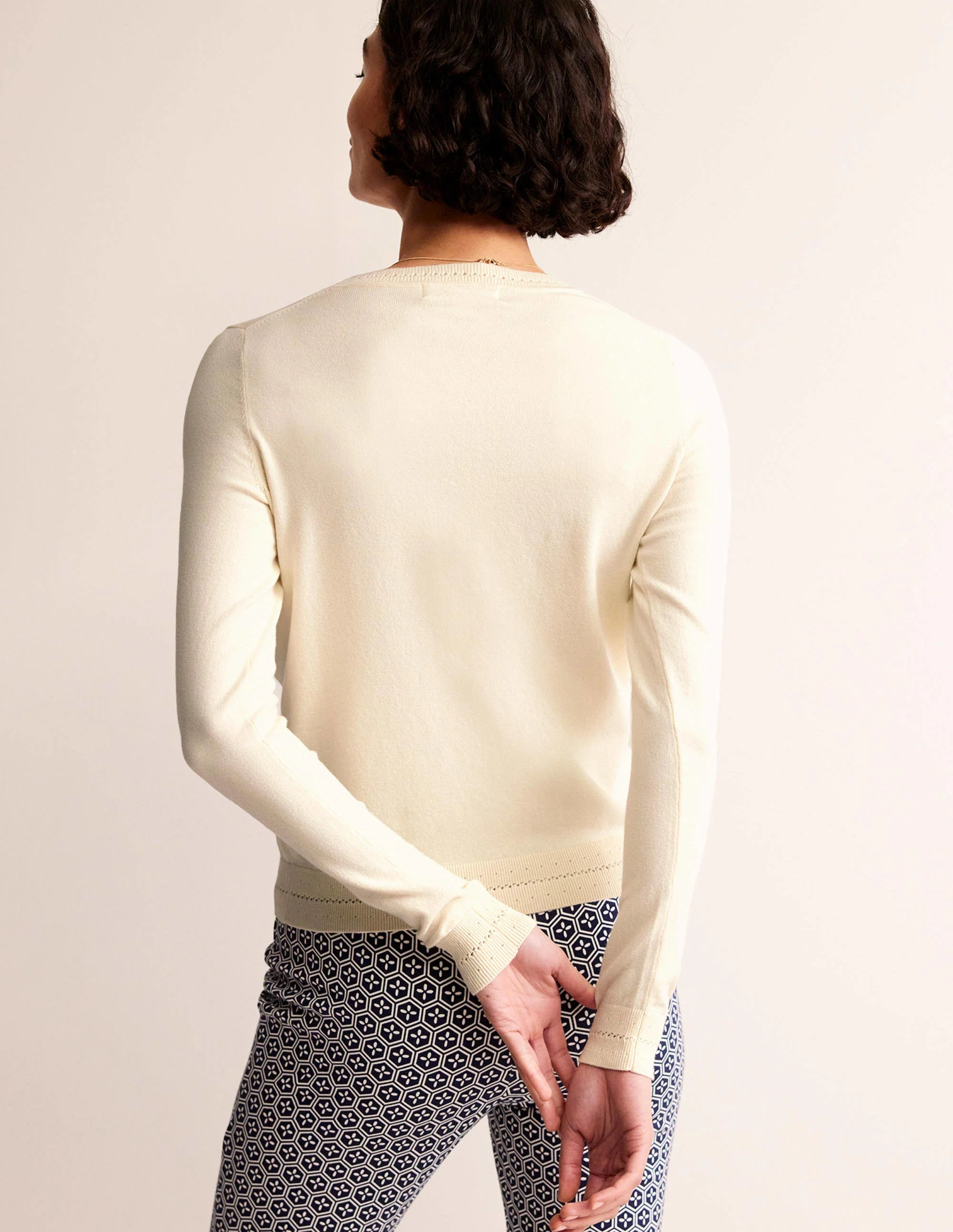 Catriona Pullover aus Baumwolle mit Rundhalsausschnitt-Warmes Naturweiß - Image 3