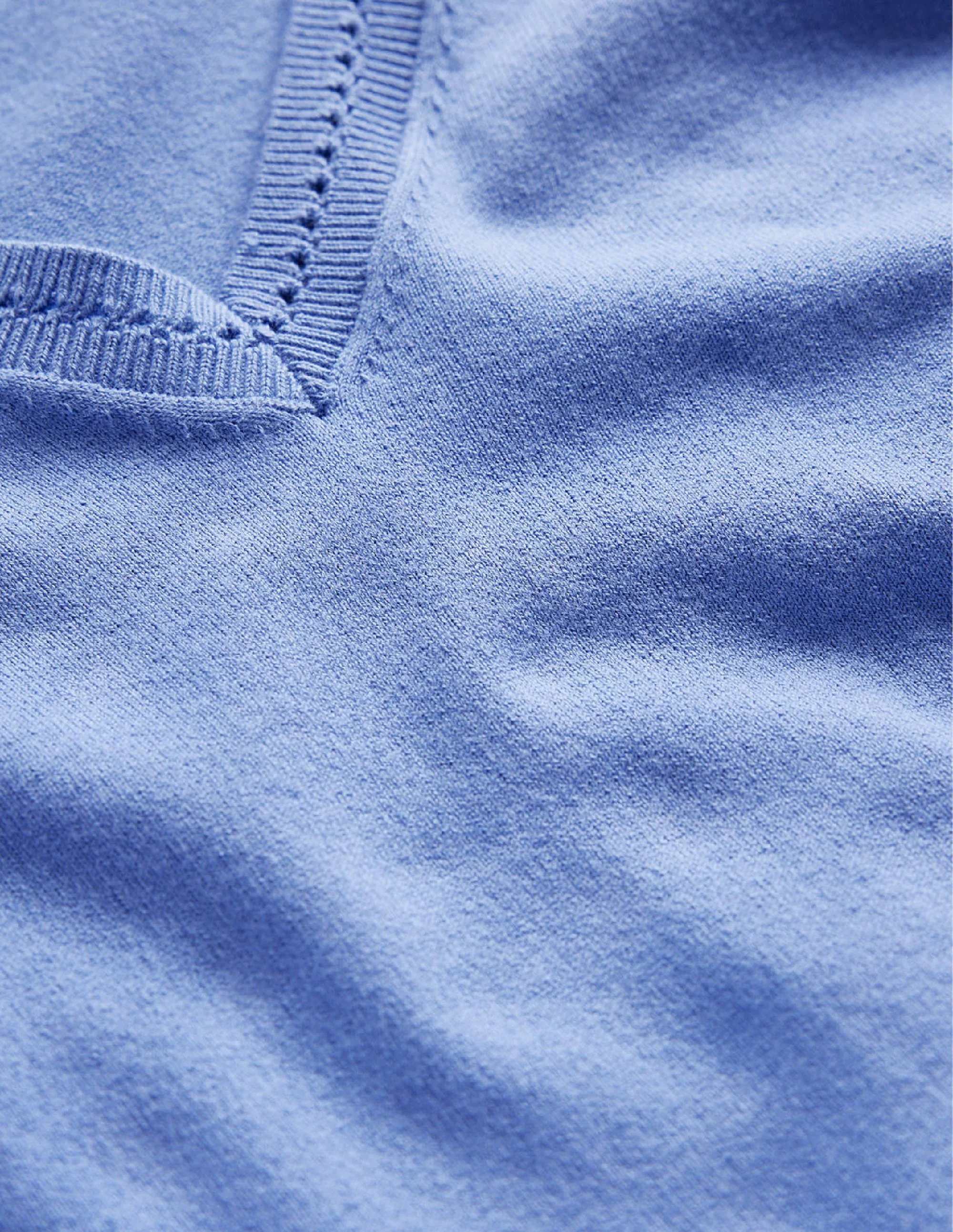 Catriona Pullover aus Baumwolle mit V-Ausschnitt-Marina - Image 6