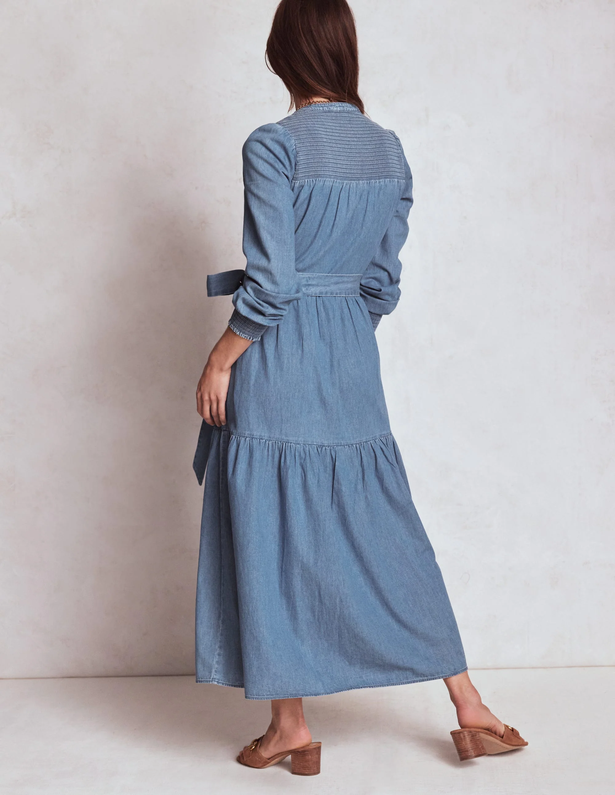 Cecily Denim-Midikleid-Helles Vintageblau - Image 3
