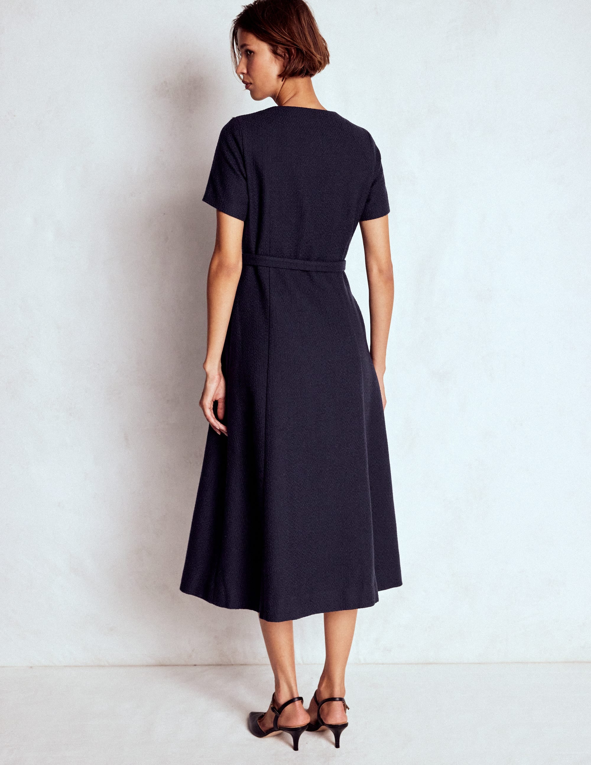 Charlotte Midikleid aus Baumwolle-Marineblau - Image 3