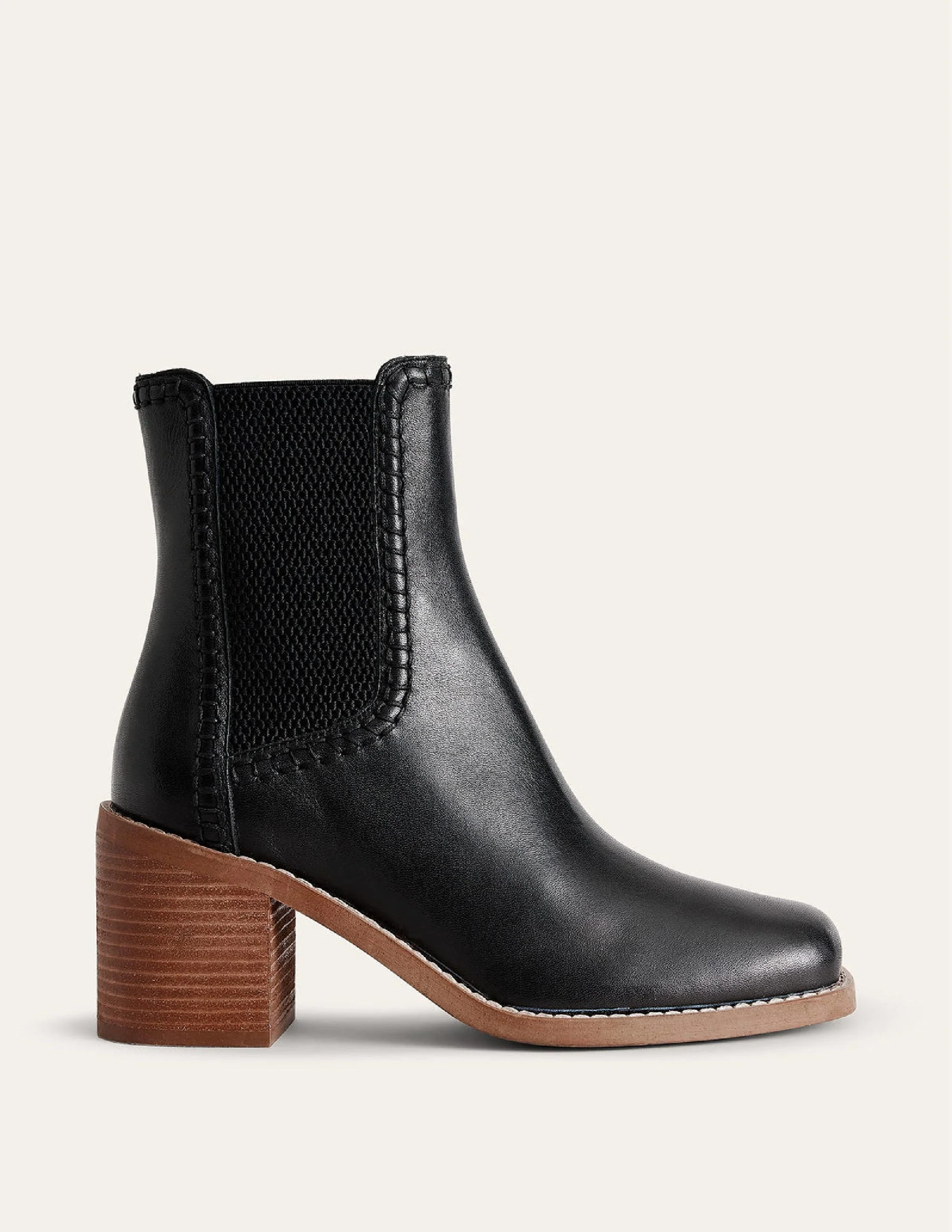 Chelsea-Boots mit Blockabsatz-Schwarz - Image 2