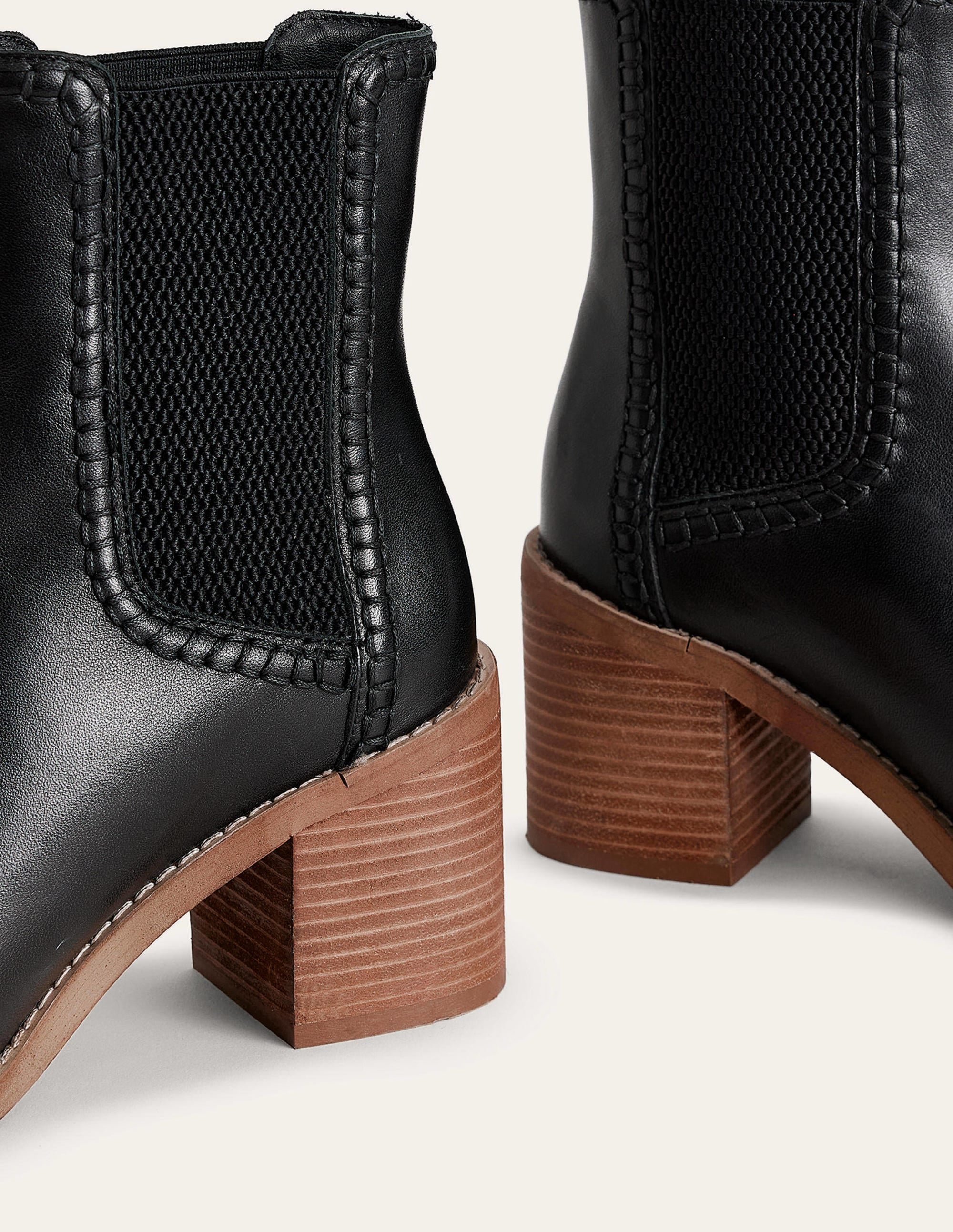 Chelsea-Boots mit Blockabsatz-Schwarz - Image 4
