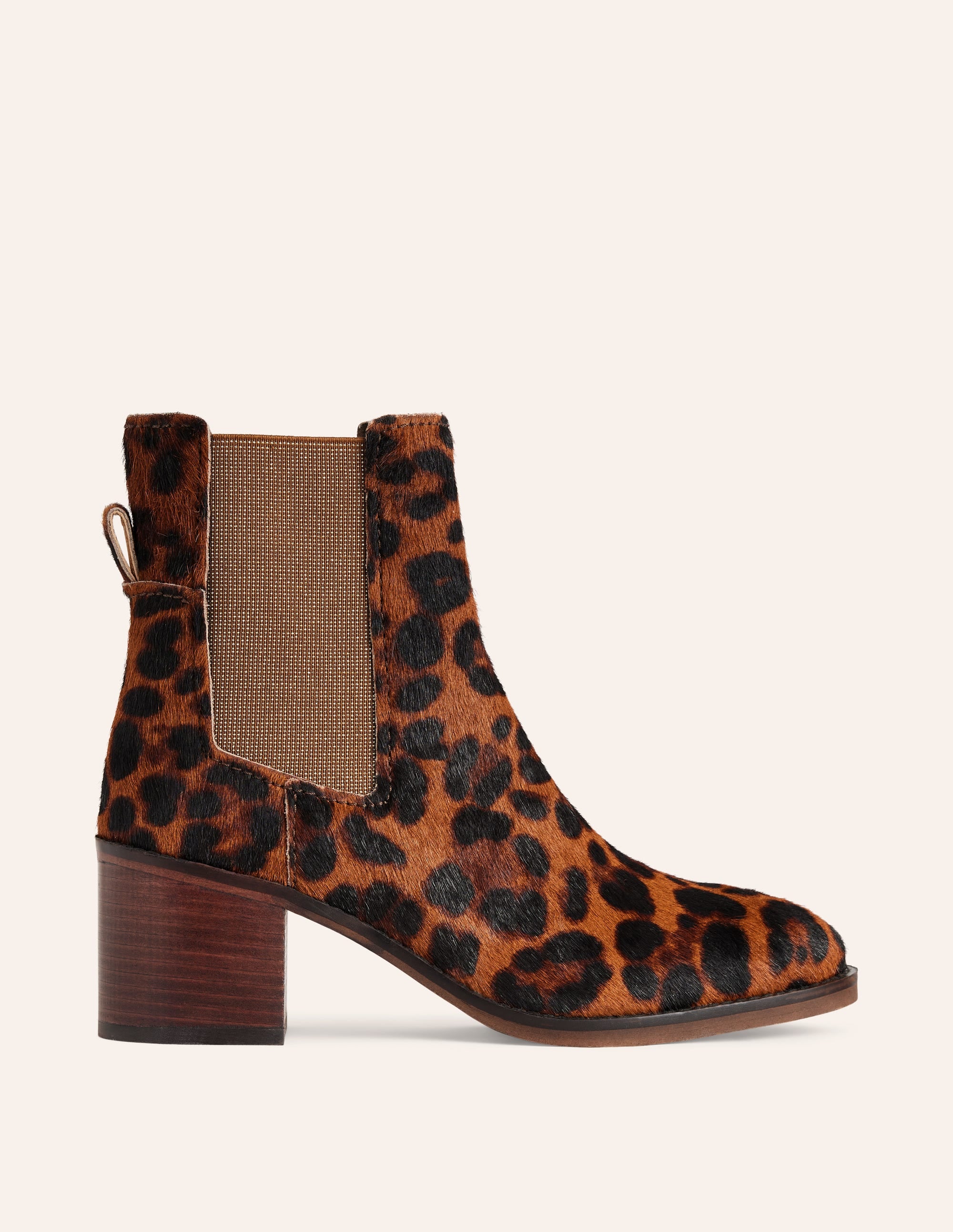 Chelsea-Stiefel mit Blockabsatz-Mohair, Leopardenmuster - Image 2