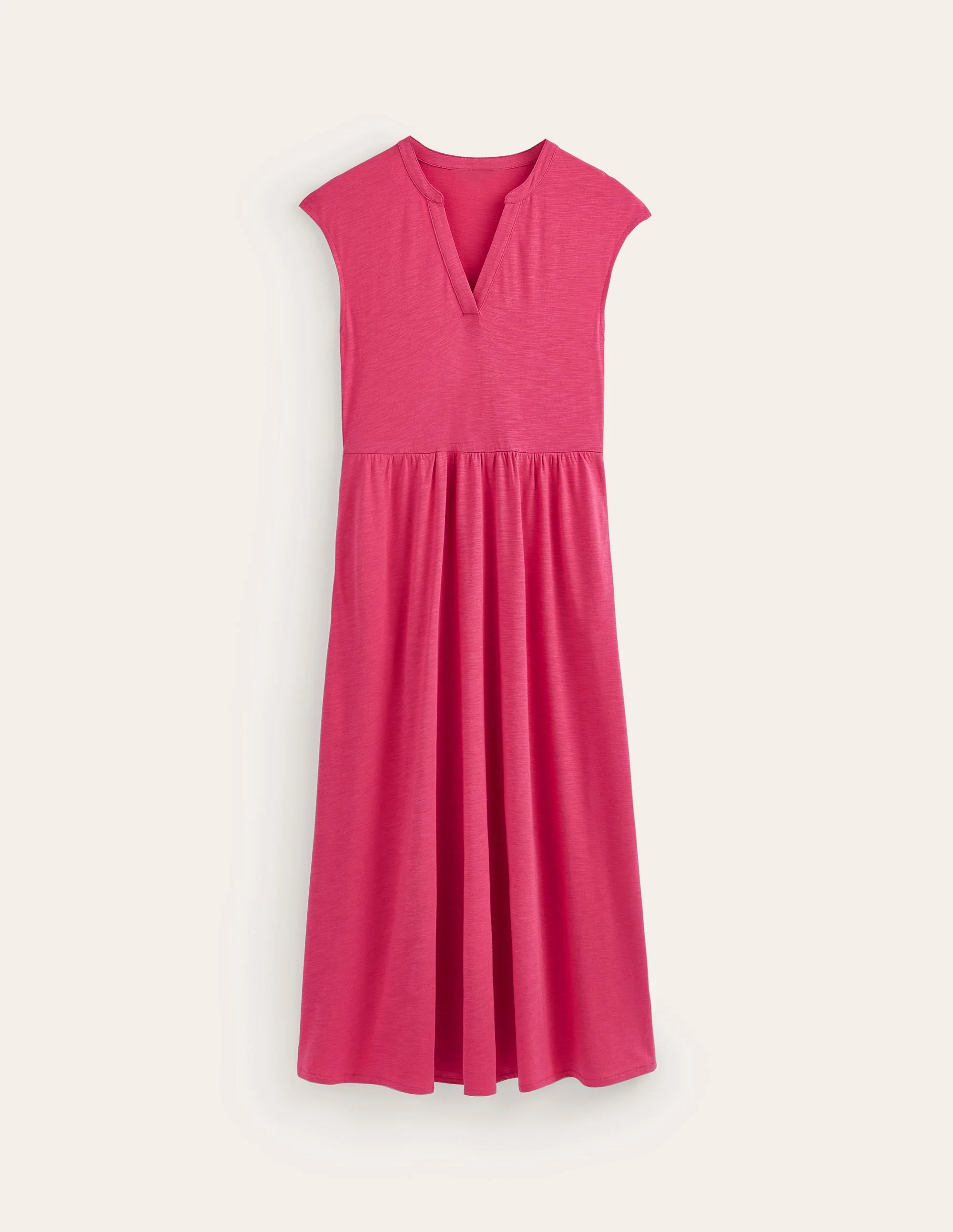Chloe Jersey-Midikleid mit gekerbtem Ausschnitt-Rosa neu gedacht - Image 5