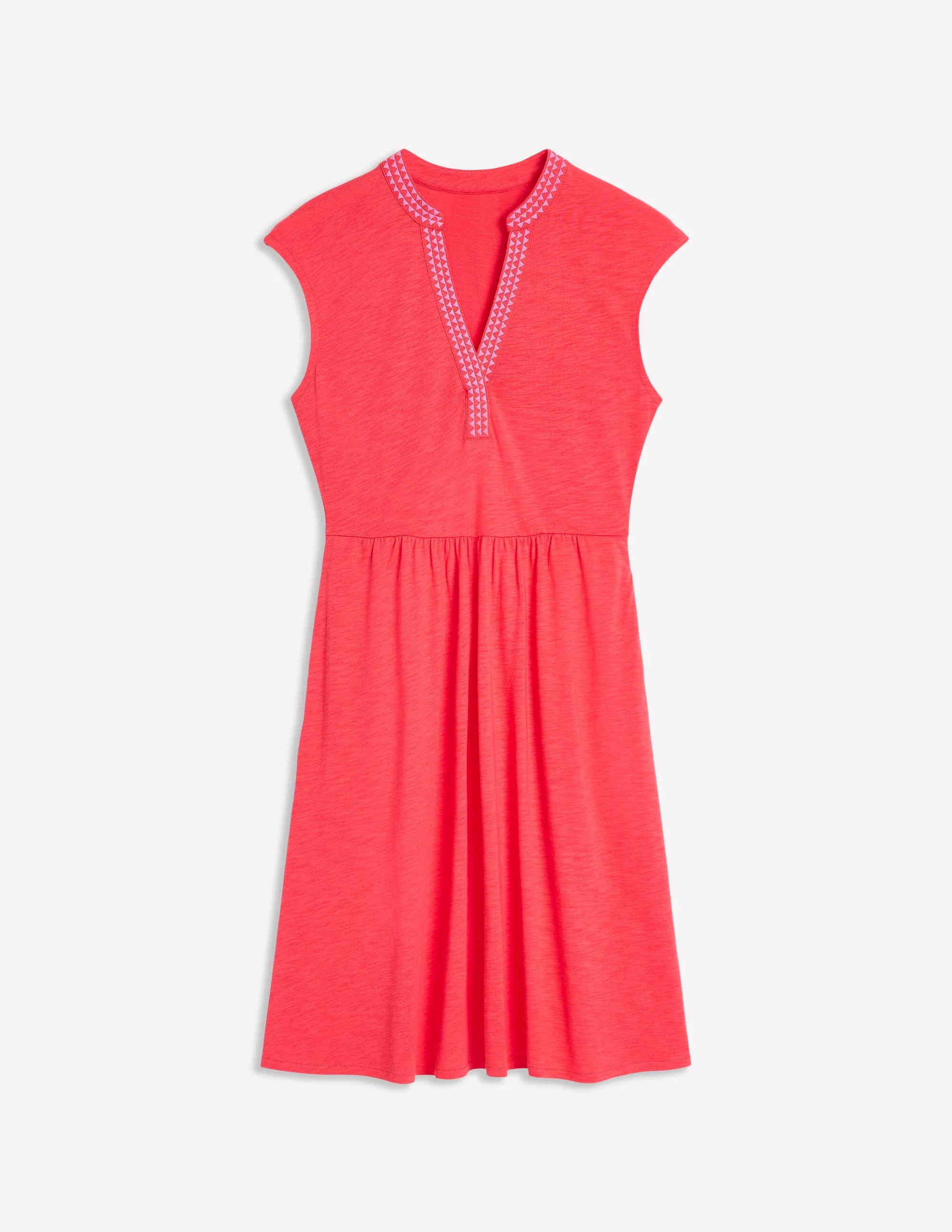 Chloe Kurzes Kleid mit Stickerei-Marmeladenrot - Image 5