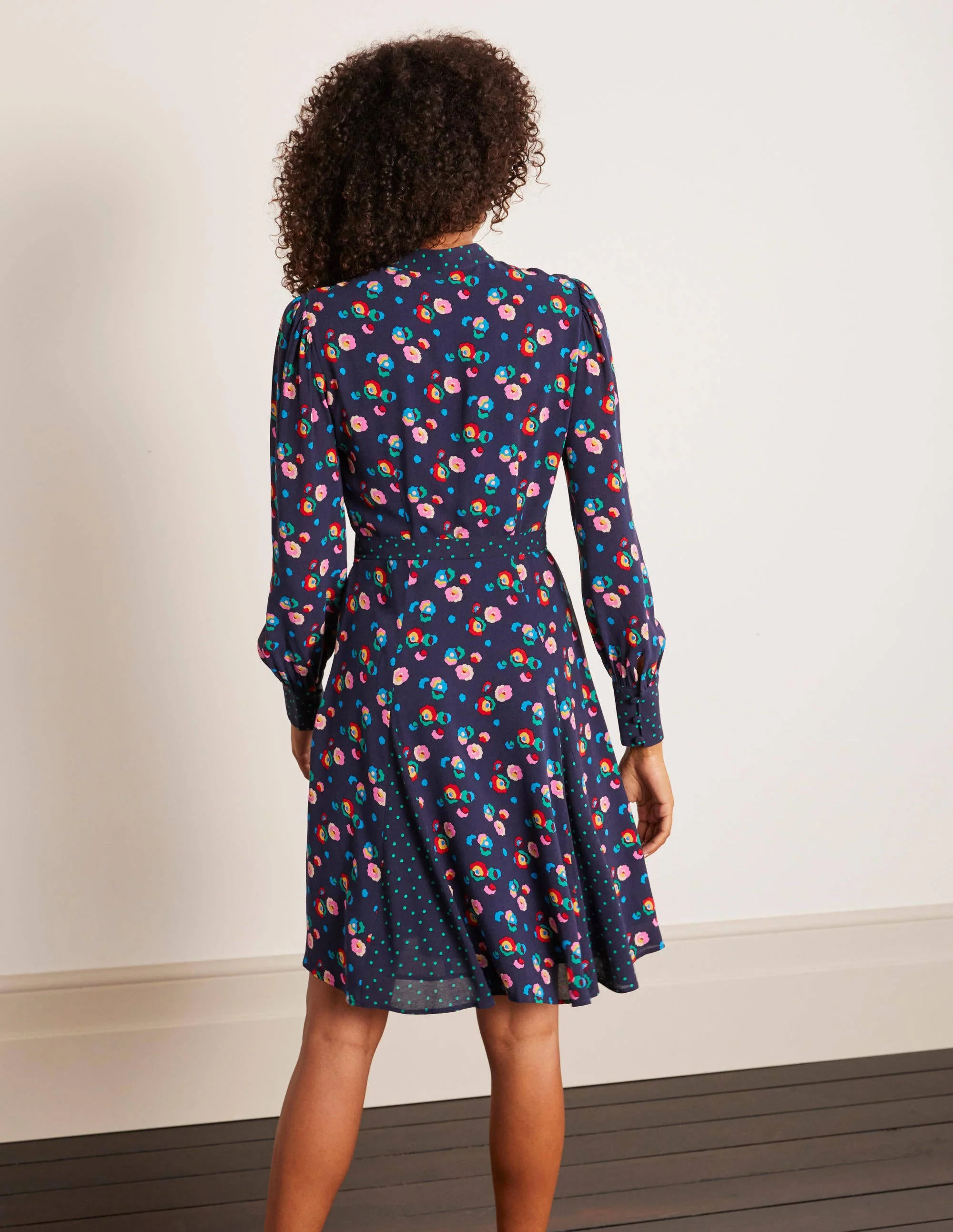 Christina Kleid-Navy, Üppige Pfingstrose - Image 3
