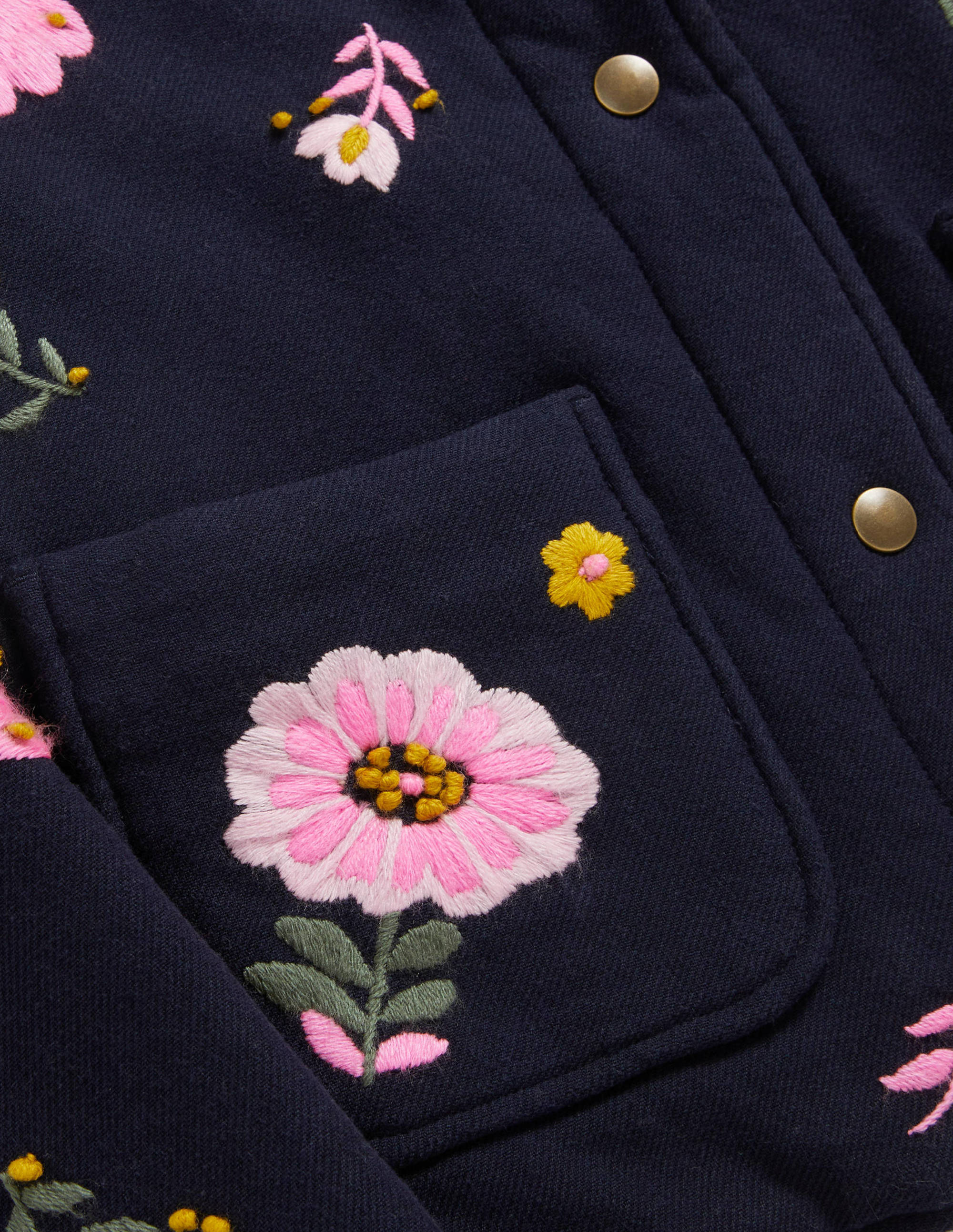 Clara Jacke mit Stickerei-Navy, Blumenstickerei - Image 6