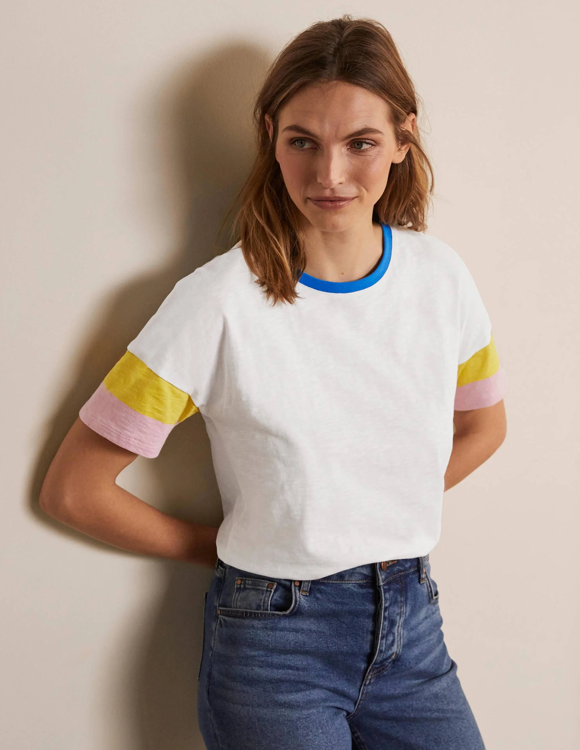 Clarissa Jersey-T-Shirt-Weiß - Image 2