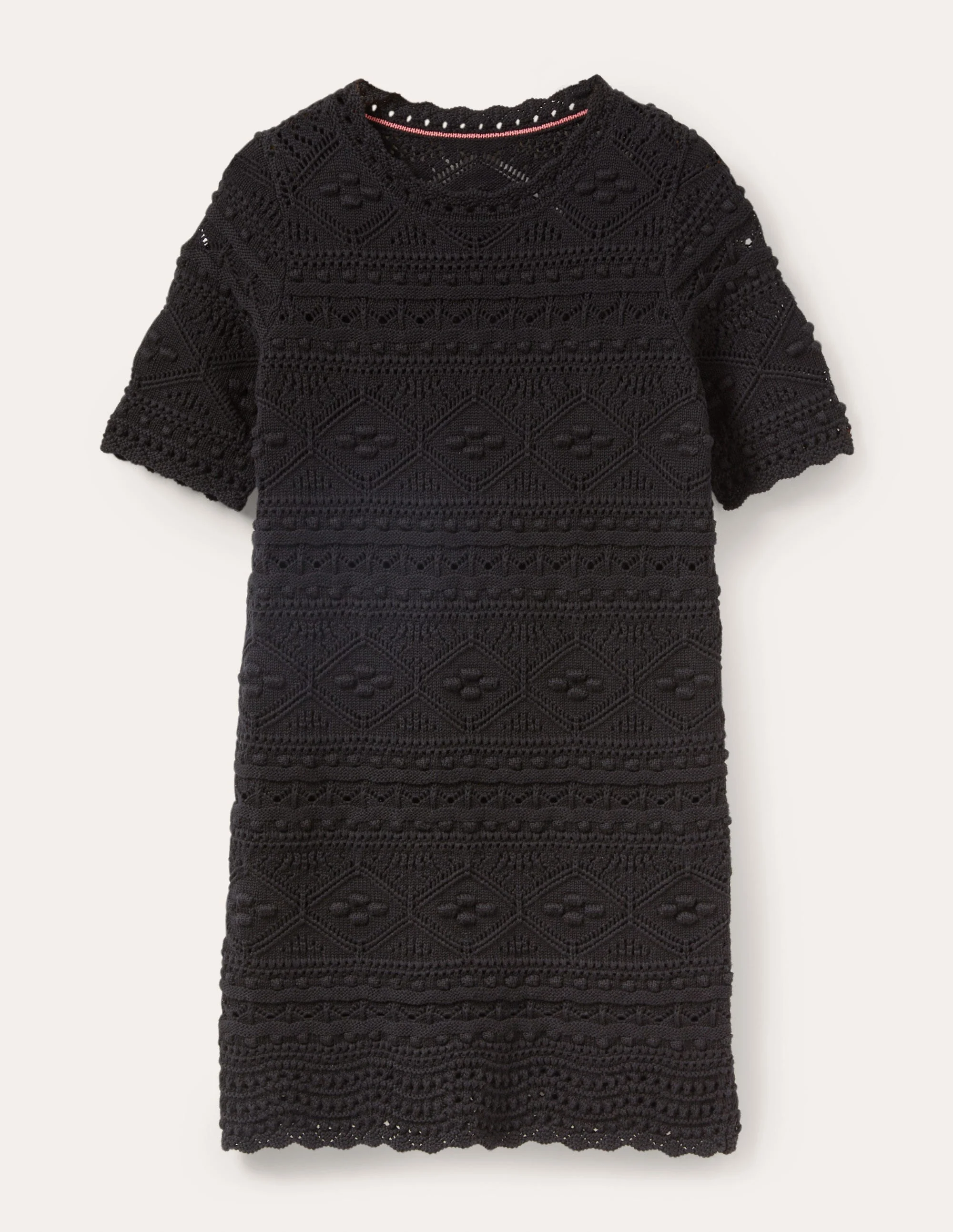 Claudia Strukturiertes Strickkleid-Schwarz - Image 5