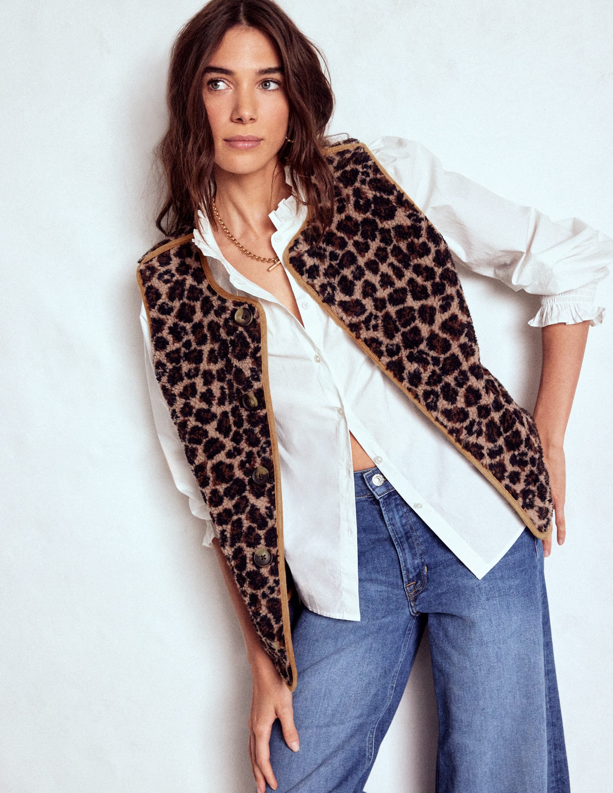 Clerkenwell Wendeweste-Marineblau, Leopard - Image 6