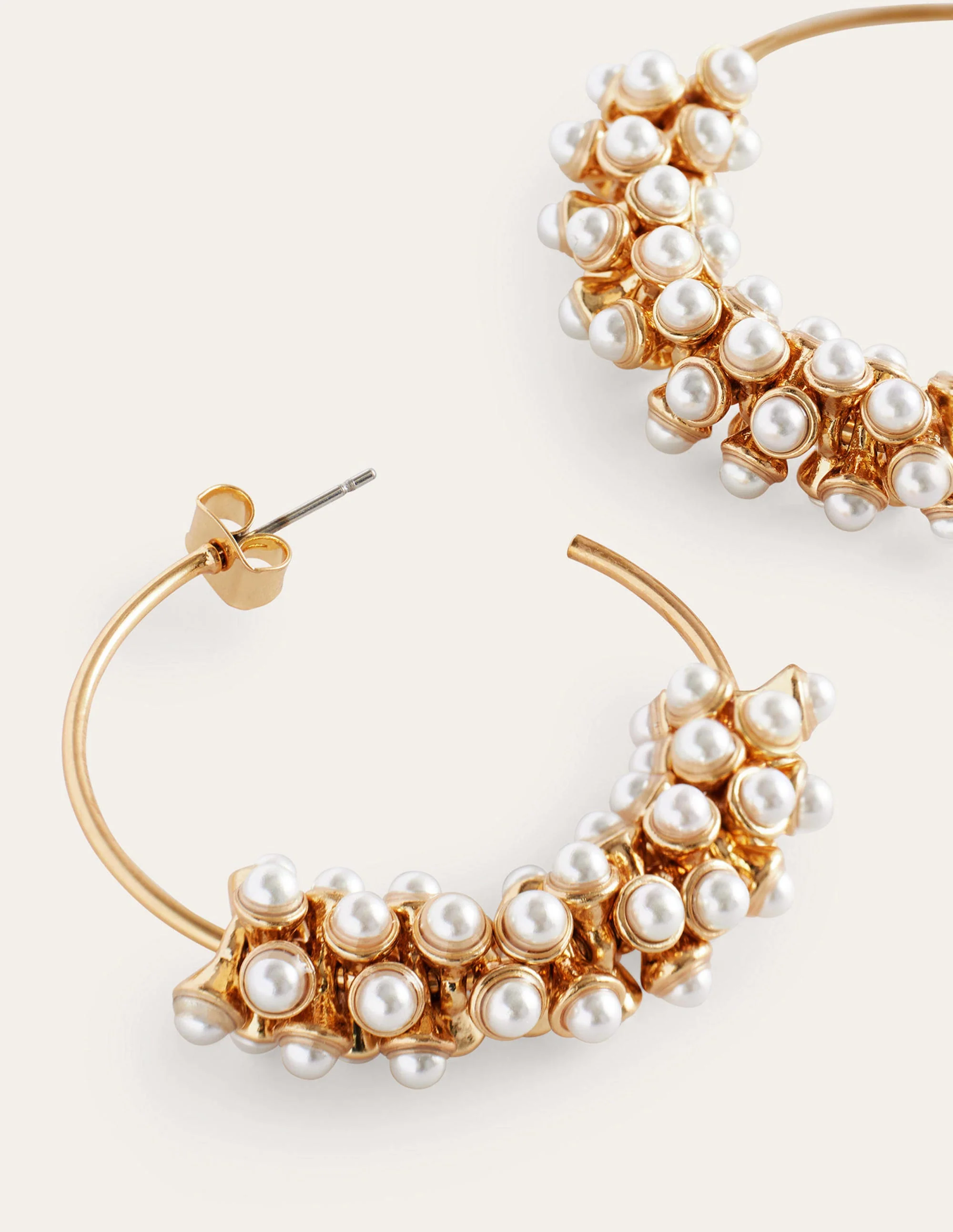 Cluster Creolen mit Perlen-Gold - Image 3