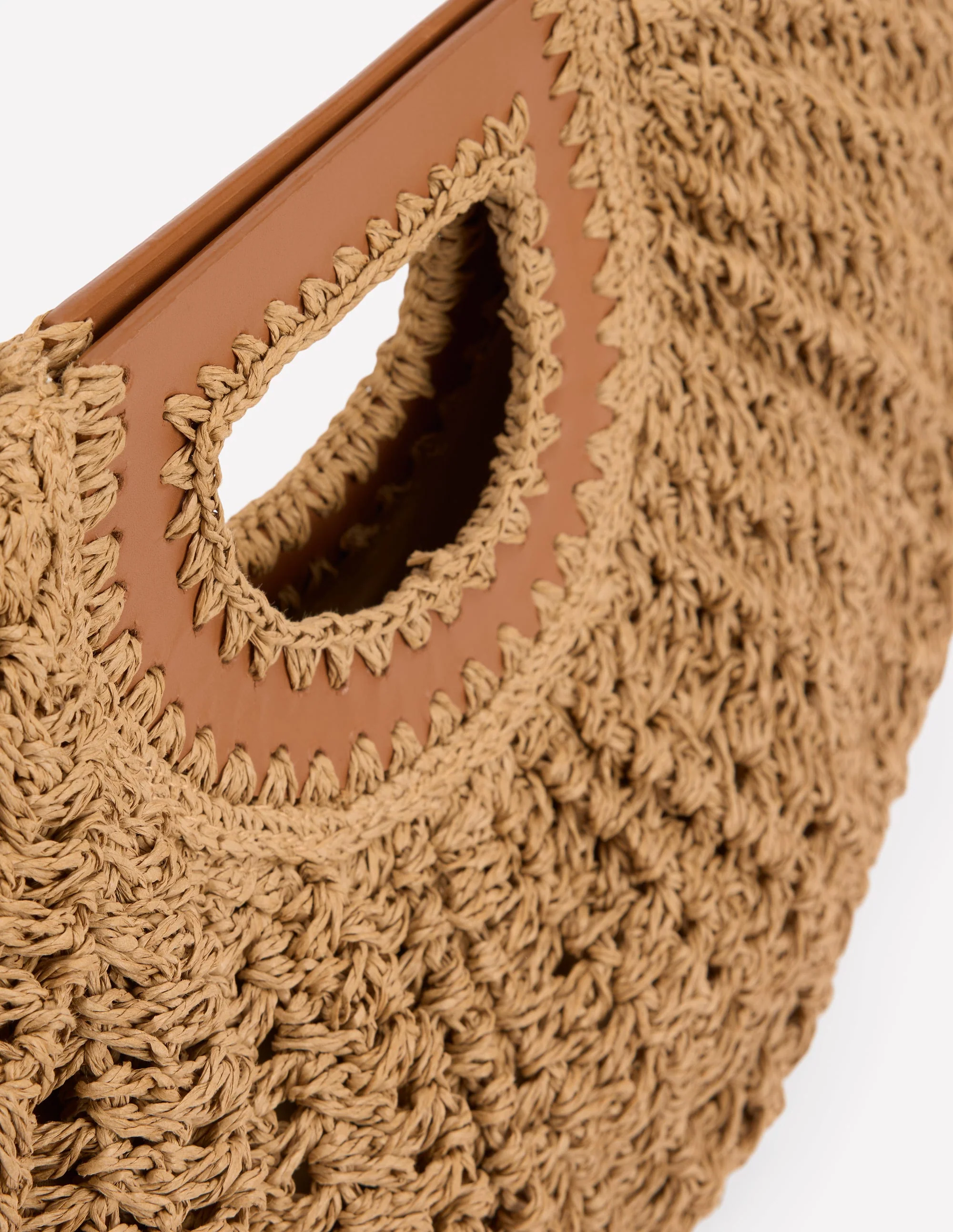 Clutch in Halbmondform aus Bast-Naturbelassen Bast - Image 5
