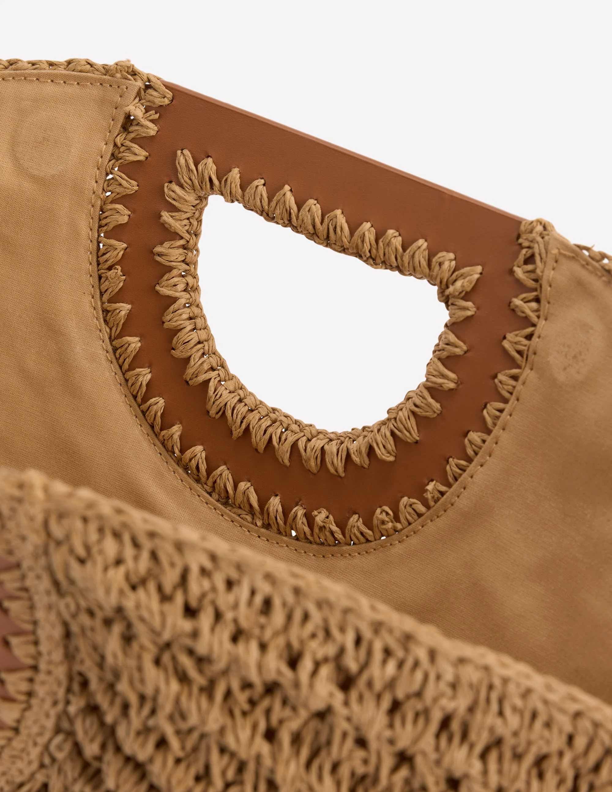 Clutch in Halbmondform aus Bast-Naturbelassen Bast - Image 6