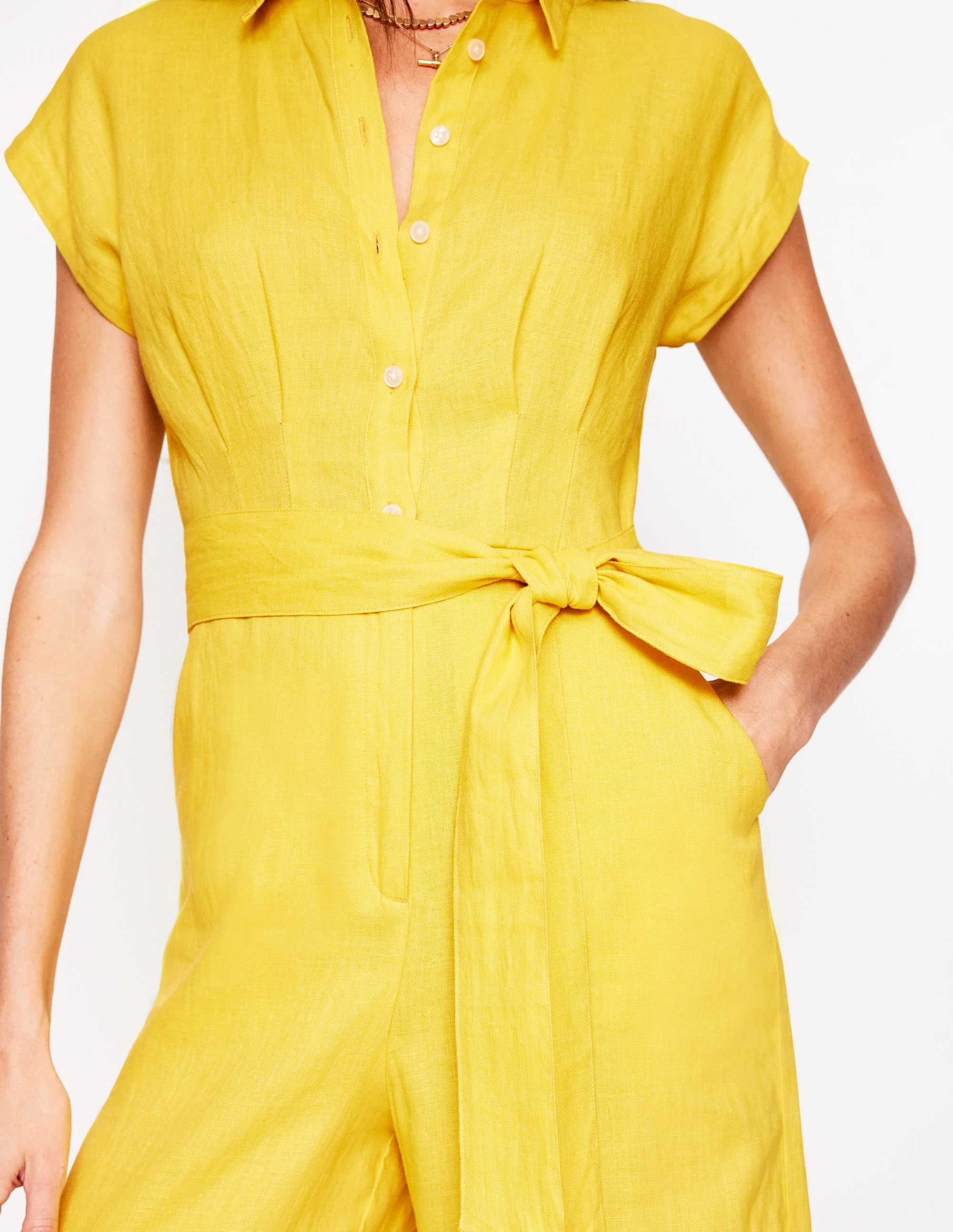 Colette Jumpsuit aus Leinen-Ananas - Image 2