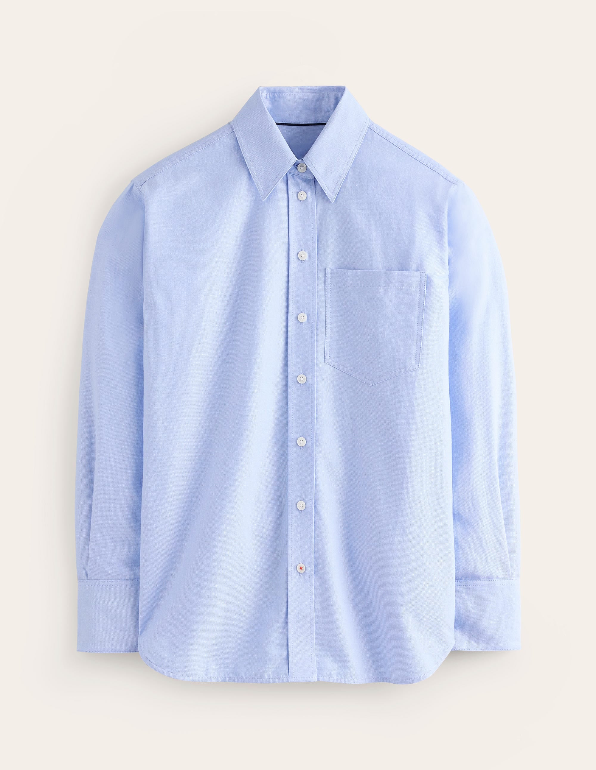 Connie Lockeres Baumwollhemd-Oxford-Blau mit Streifen - Image 6