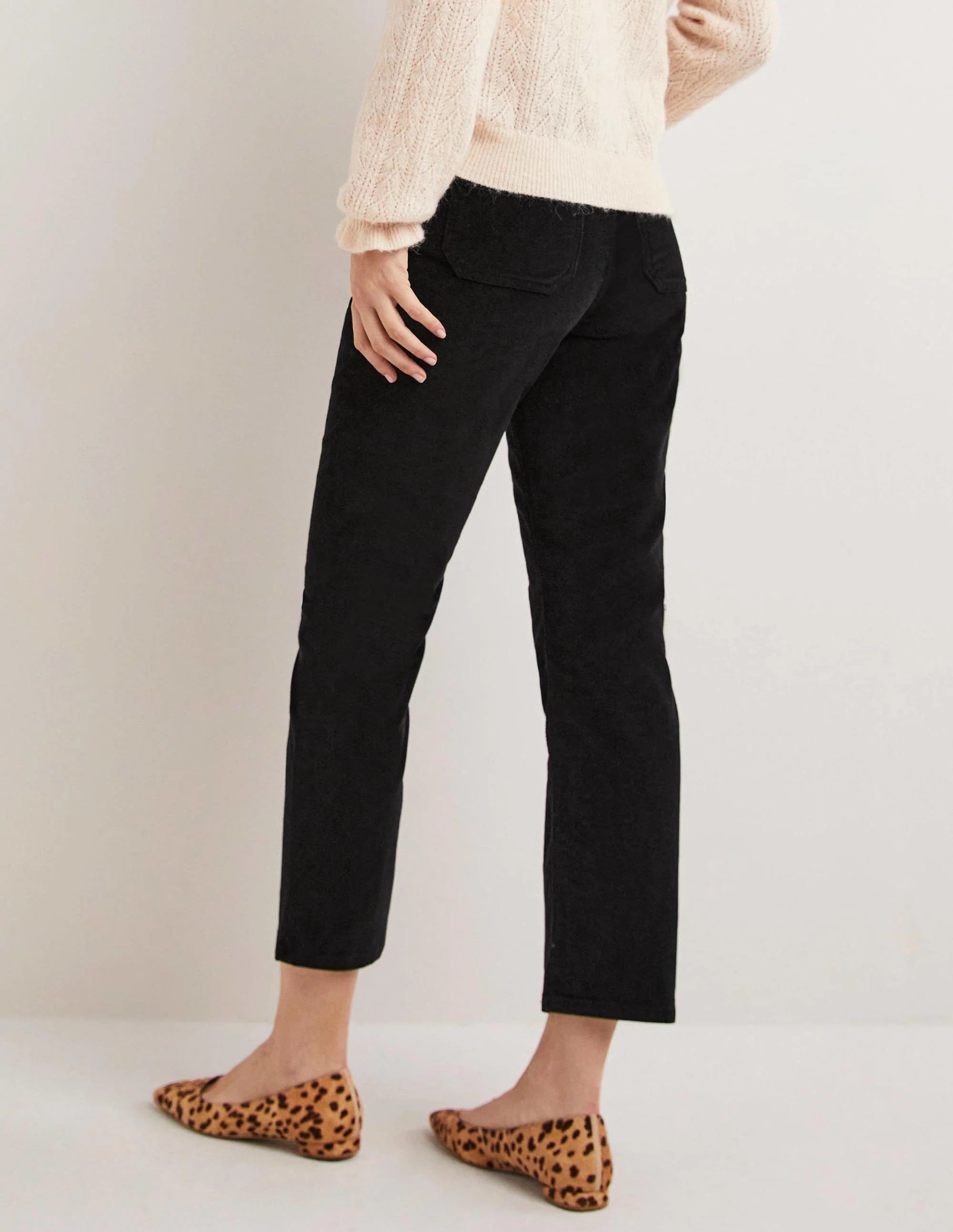 Cord-Jeans mit geradem Bein-Schwarz - Image 3