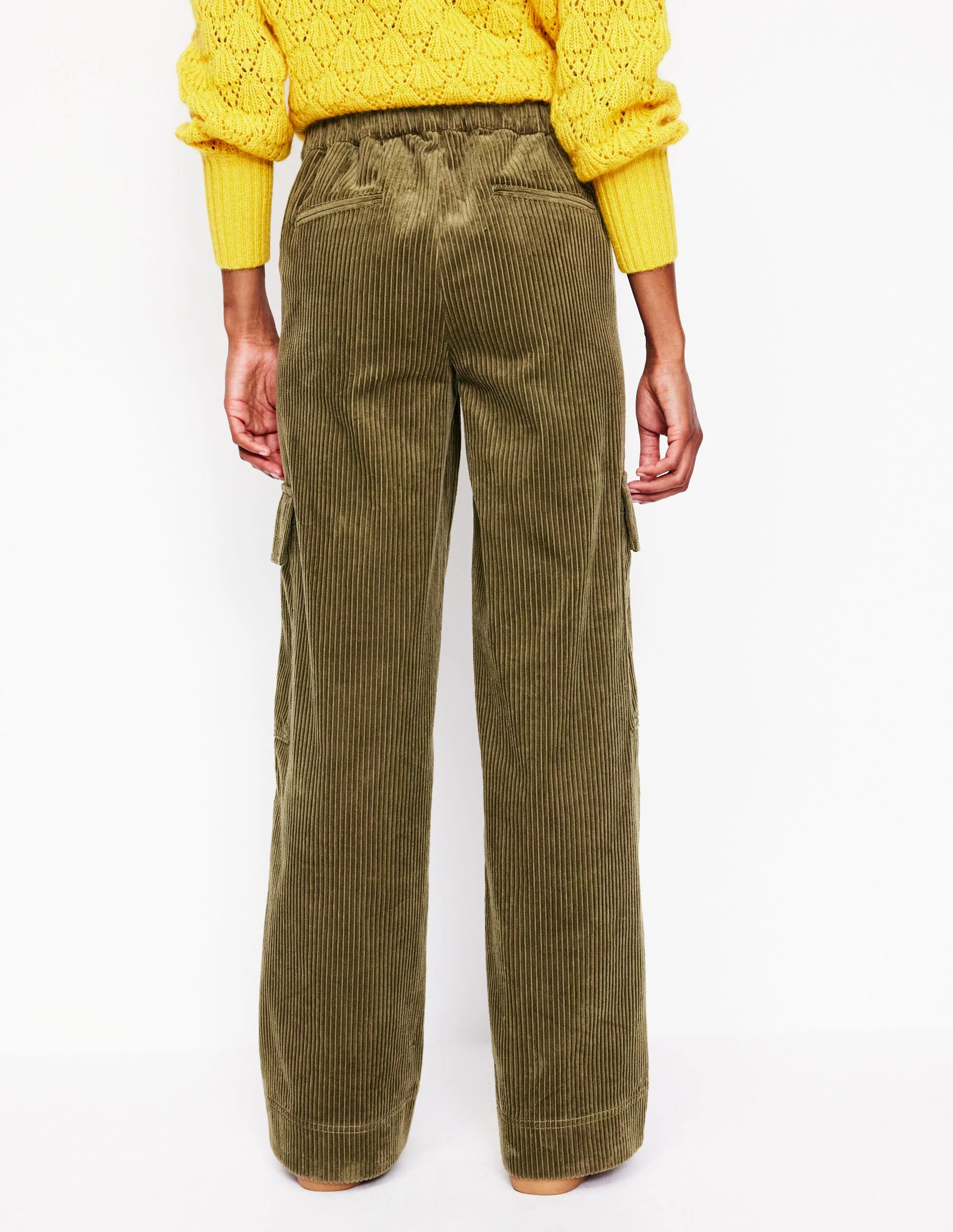 Cordhose zum Hineinschlüpfen-Olivgrün Khaki - Image 3