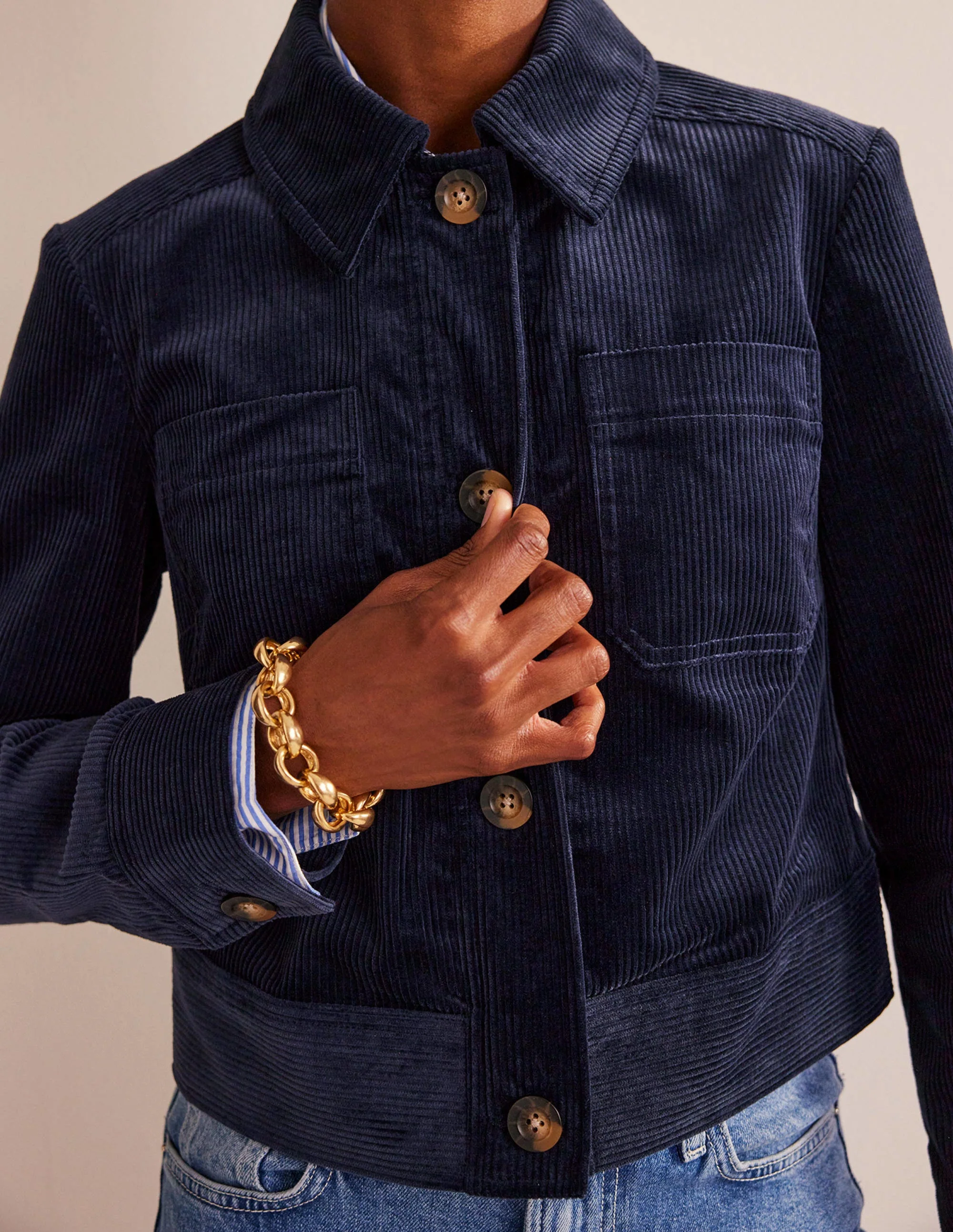 Cordjacke-Marineblau - Image 2