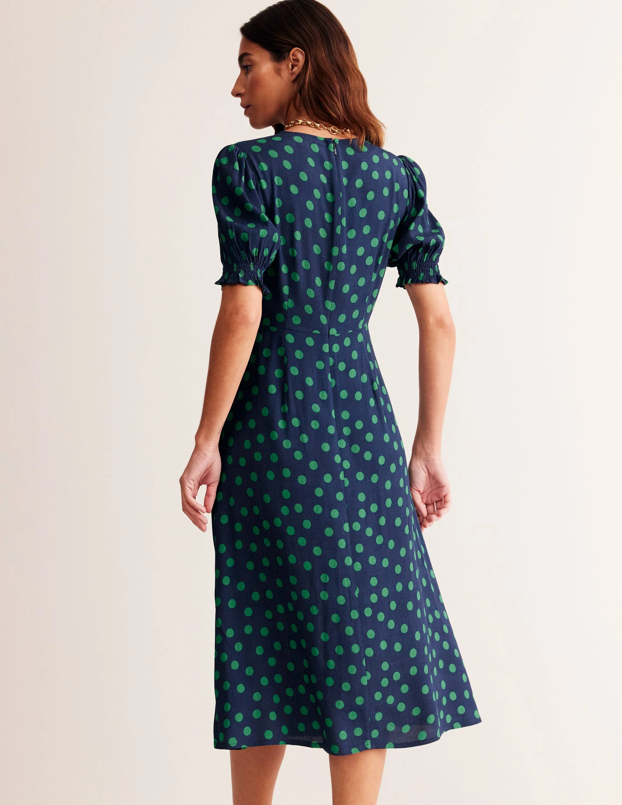 Corinne Midi-Teekleid-Bluebell Poppy Ditsy - Image 4