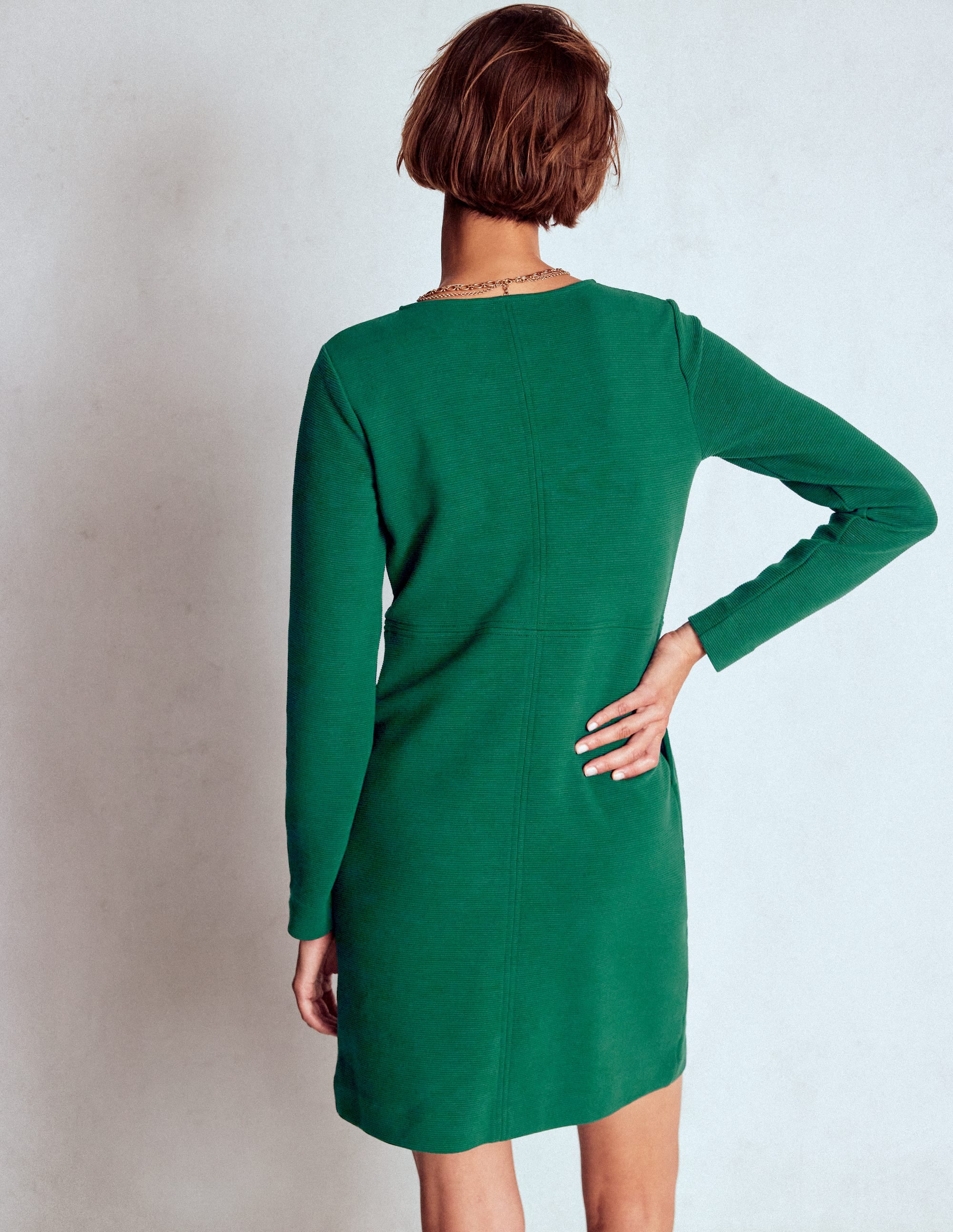 Cornelia Ottoman-Kleid-Dunkles Smaragdgrün - Image 3