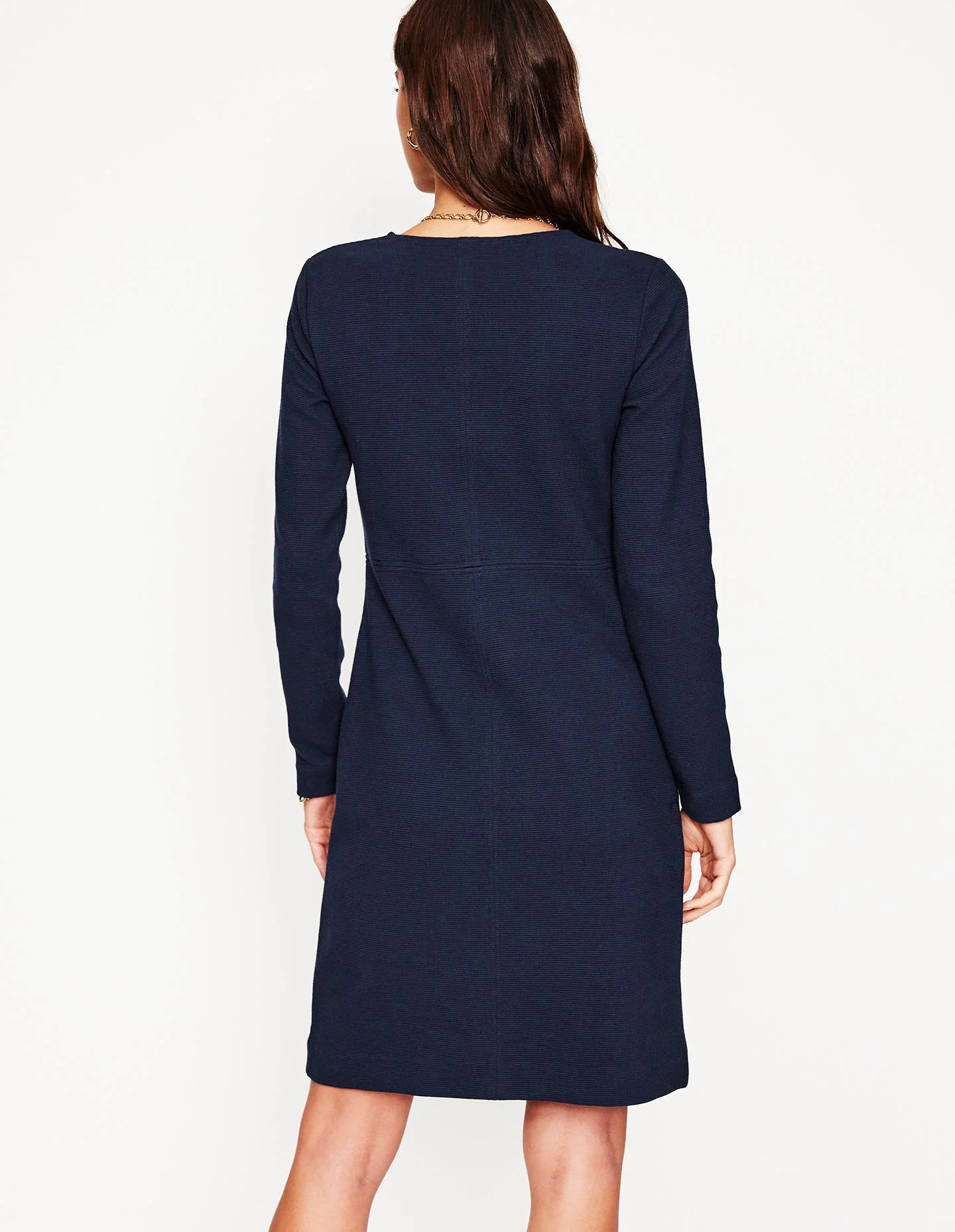 Cornelia Ottoman-Kleid-Marineblau - Image 3