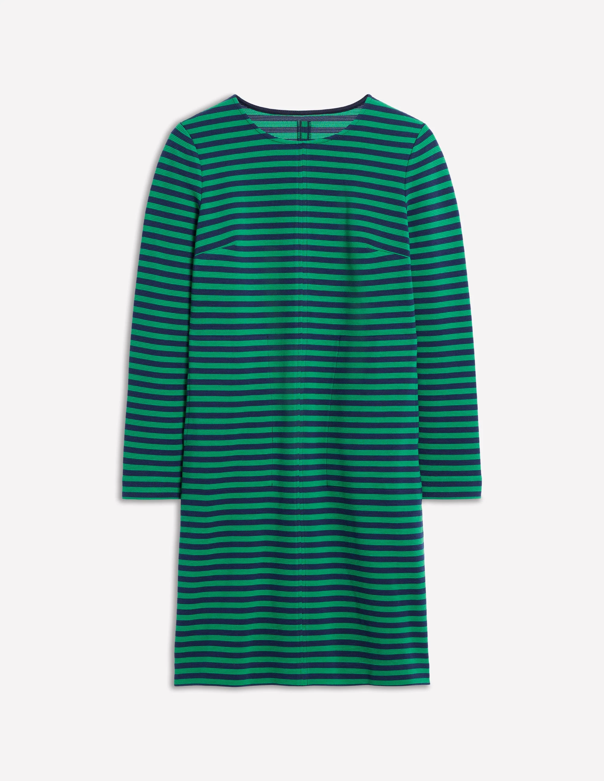 Cornelia Ottoman-Kleid-Sattes Smaragd, Marine-Streifen - Image 5