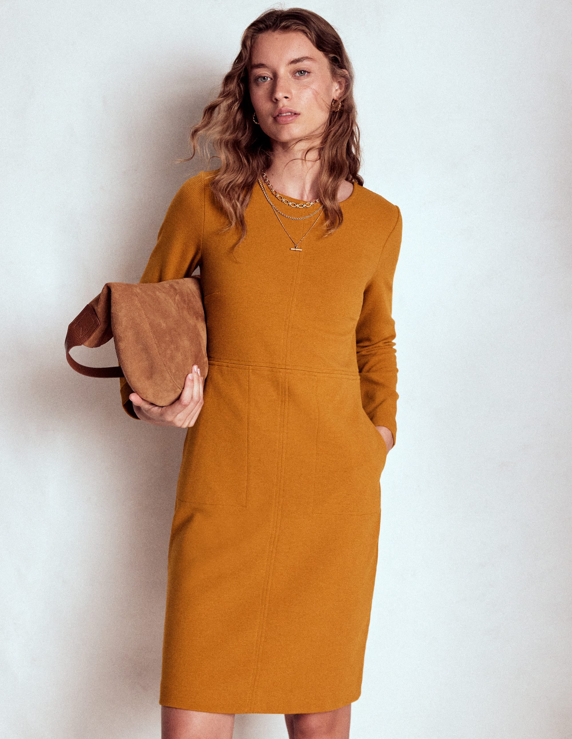 Cornelia Ottoman-Kleid-Toffeebraun