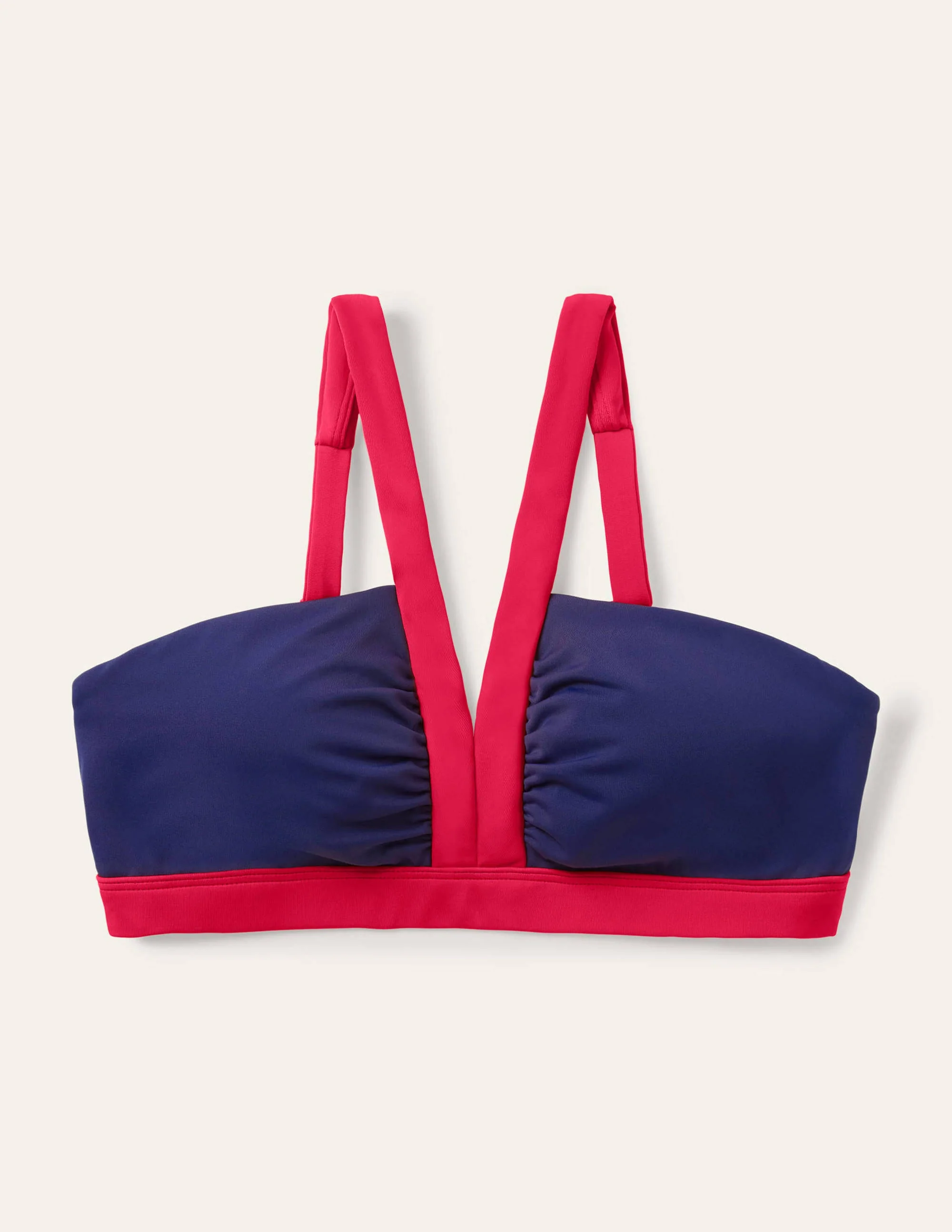 Corsica Bikinioberteil mit V-Ausschnitt-Französisches Navy, Blockfarben - Image 5