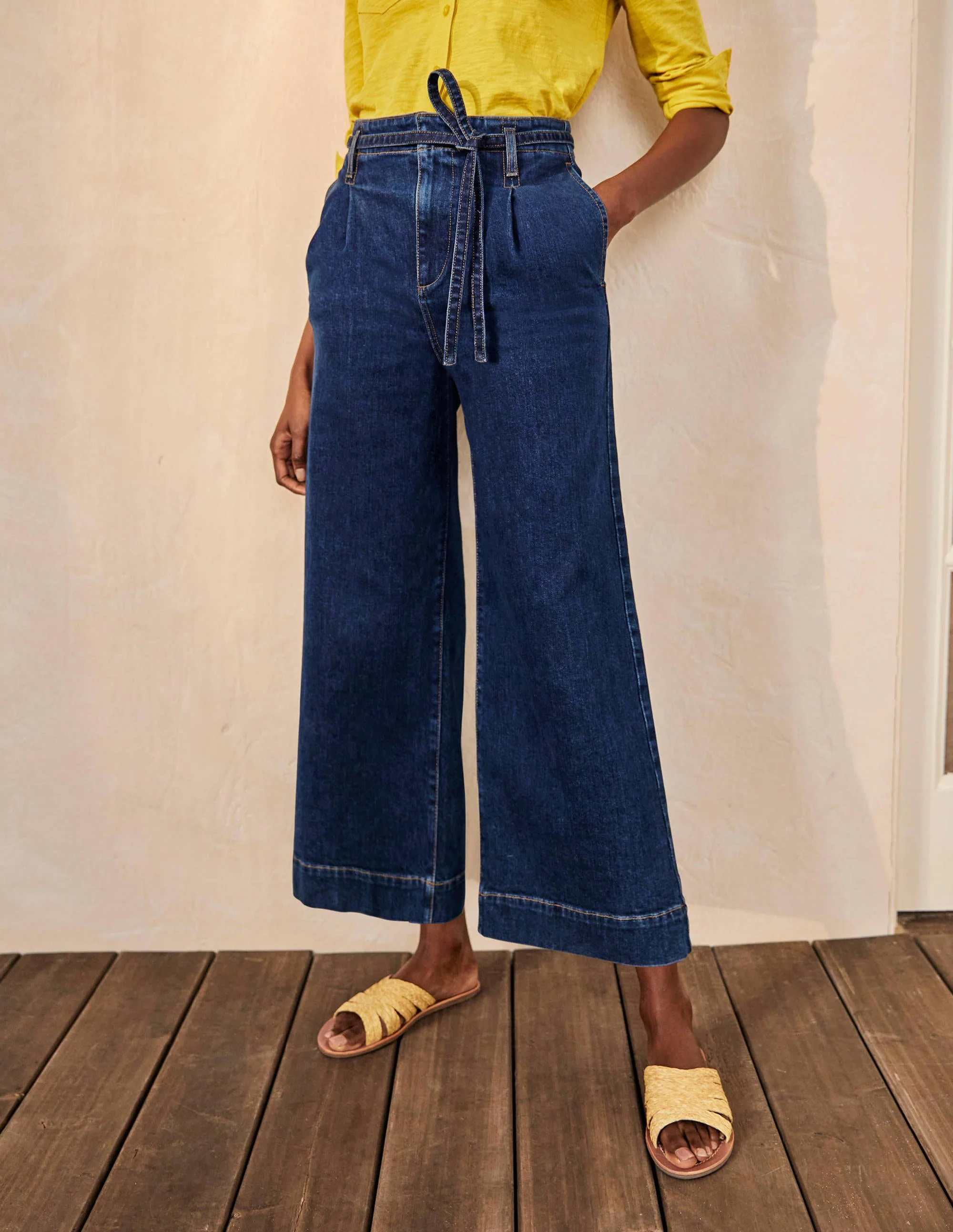 Culotte mit weitem Bein-Mittleres Vintageblau - Image 5