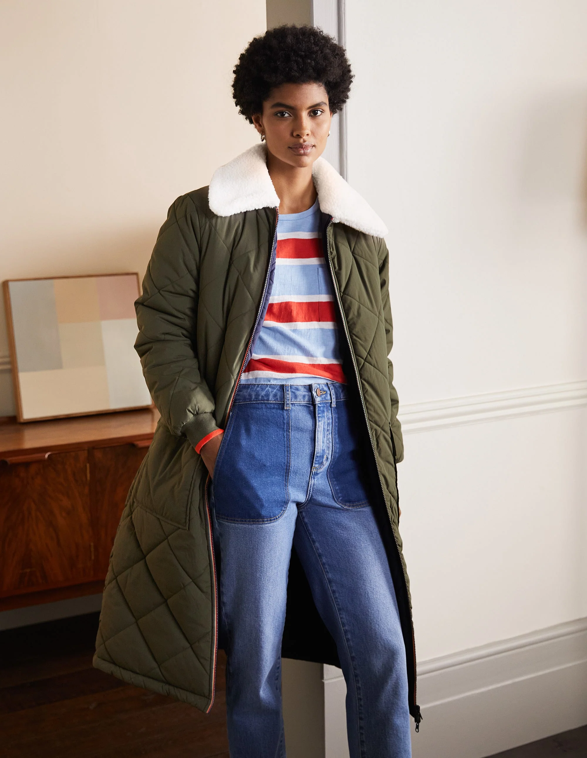 Danby Steppmantel-Khaki - Image 3