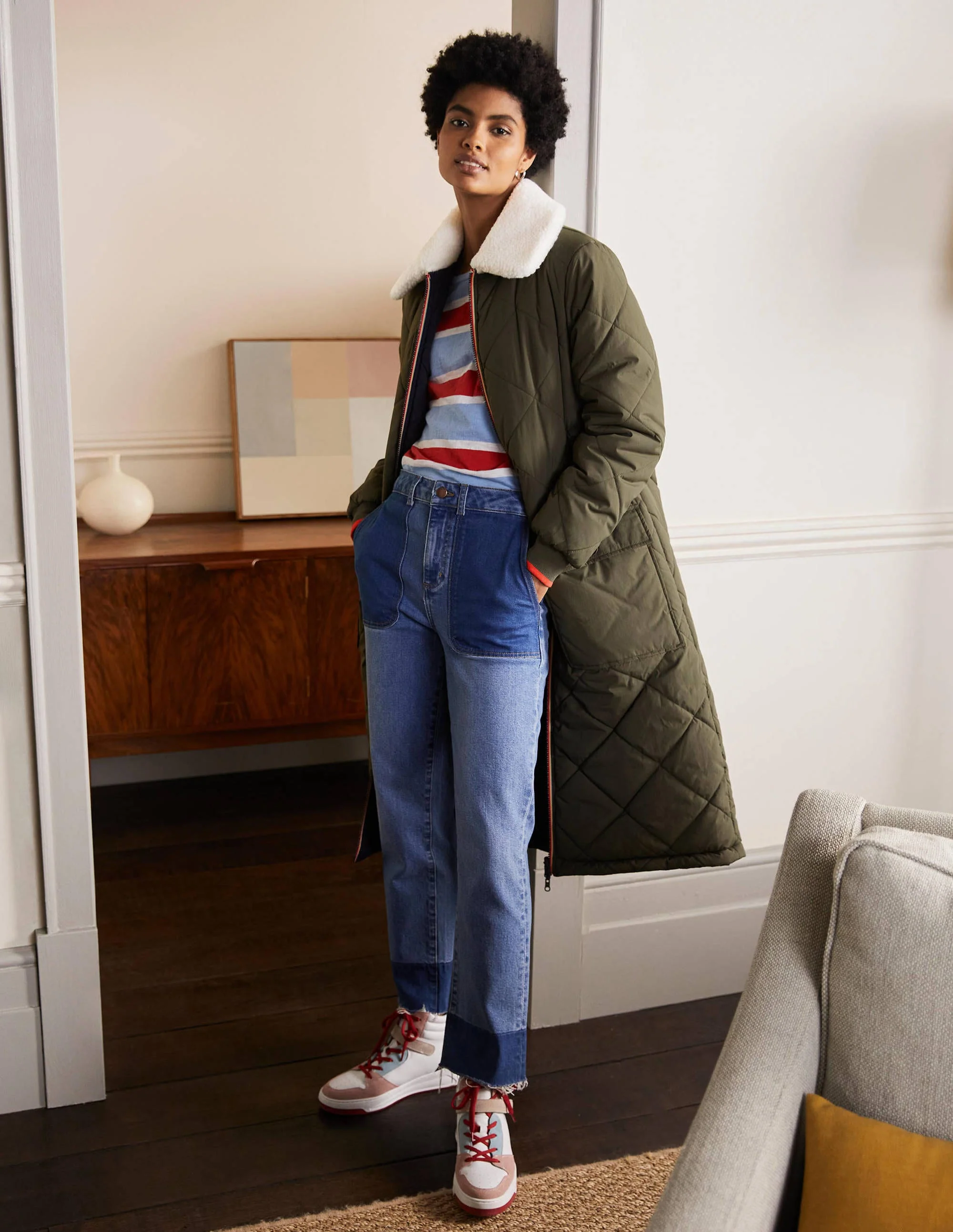 Danby Steppmantel-Khaki - Image 6