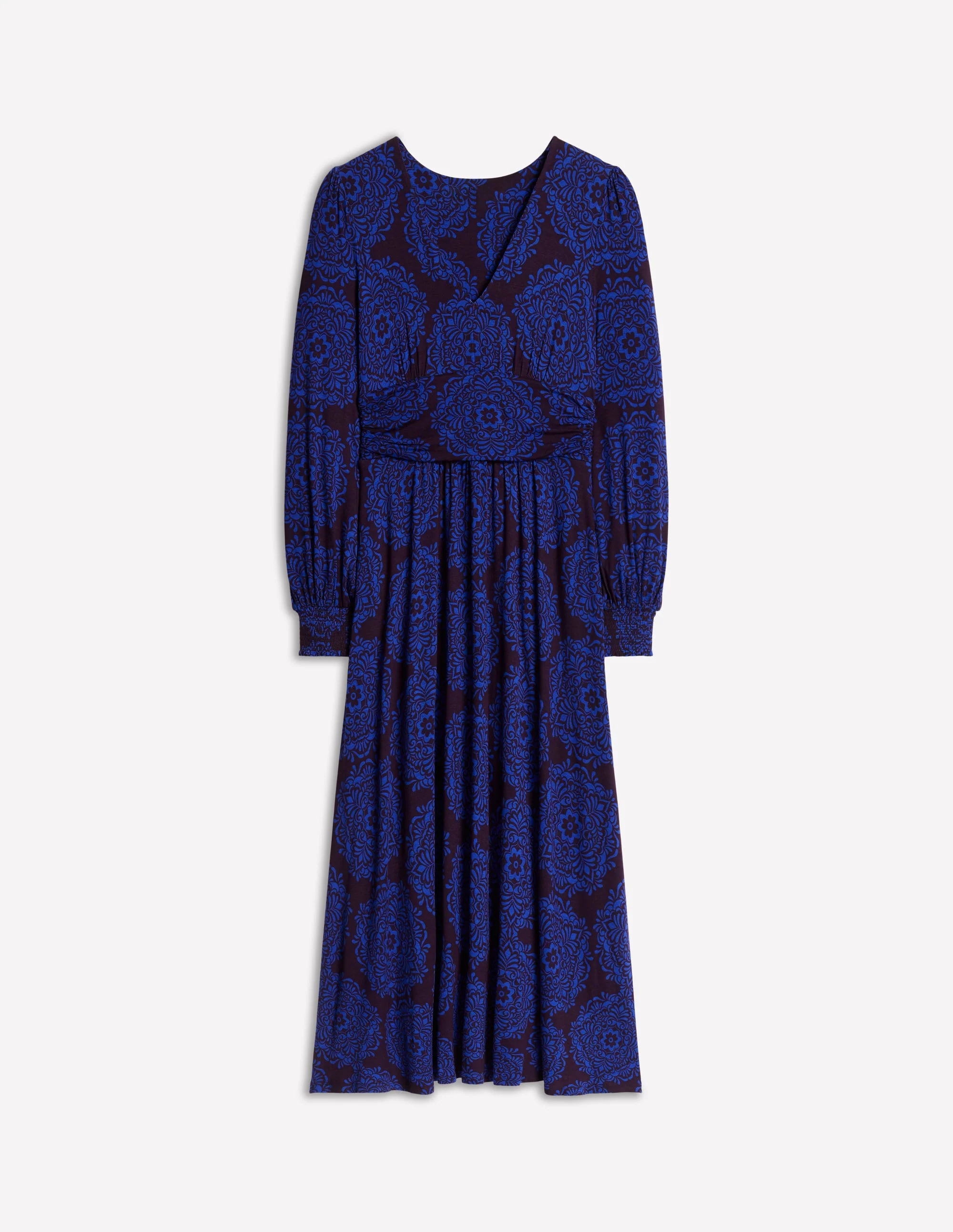 Daphne Maxikleid aus Jersey-Lila, Mosaikkaskade - Image 5