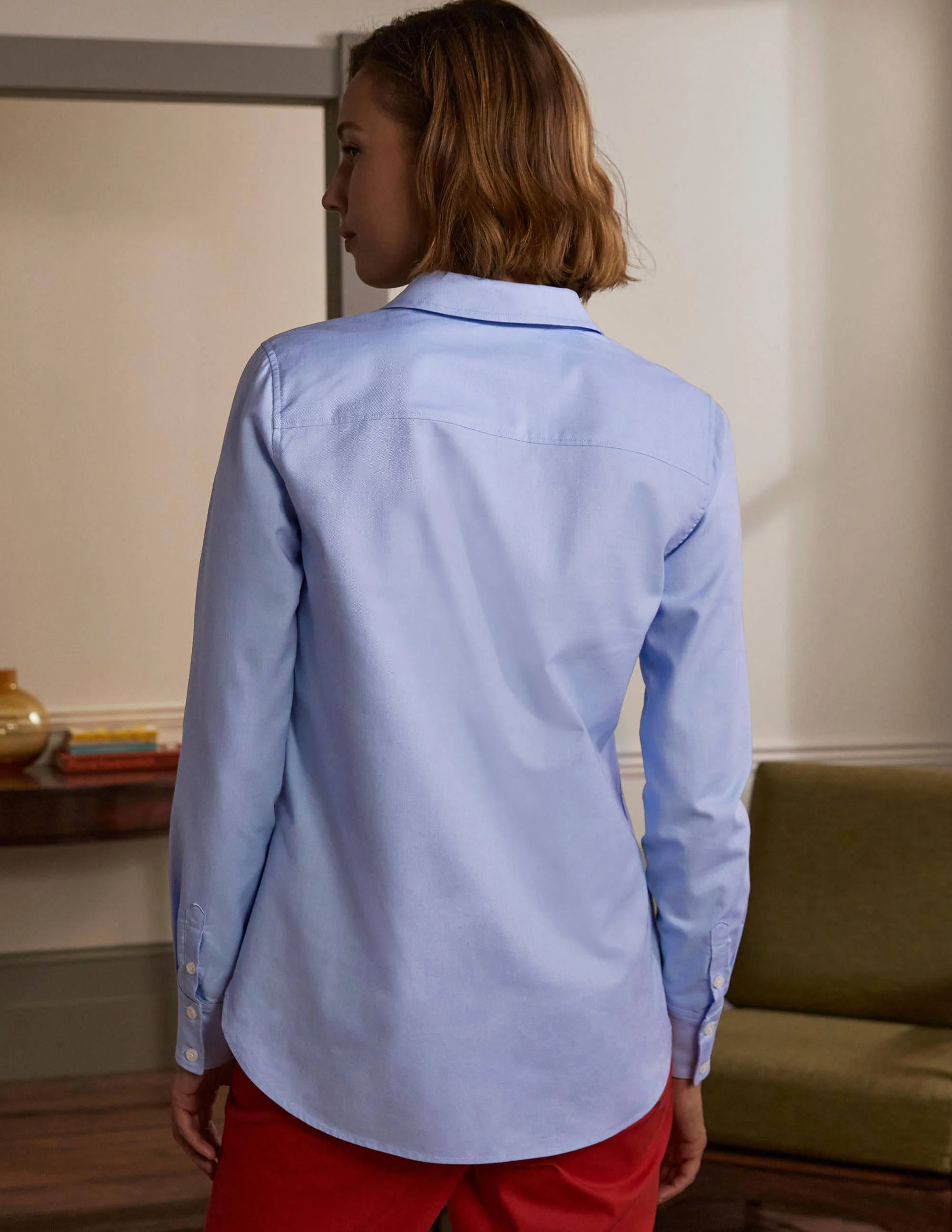 Das Baumwollhemd-Blau, Oxford - Image 2