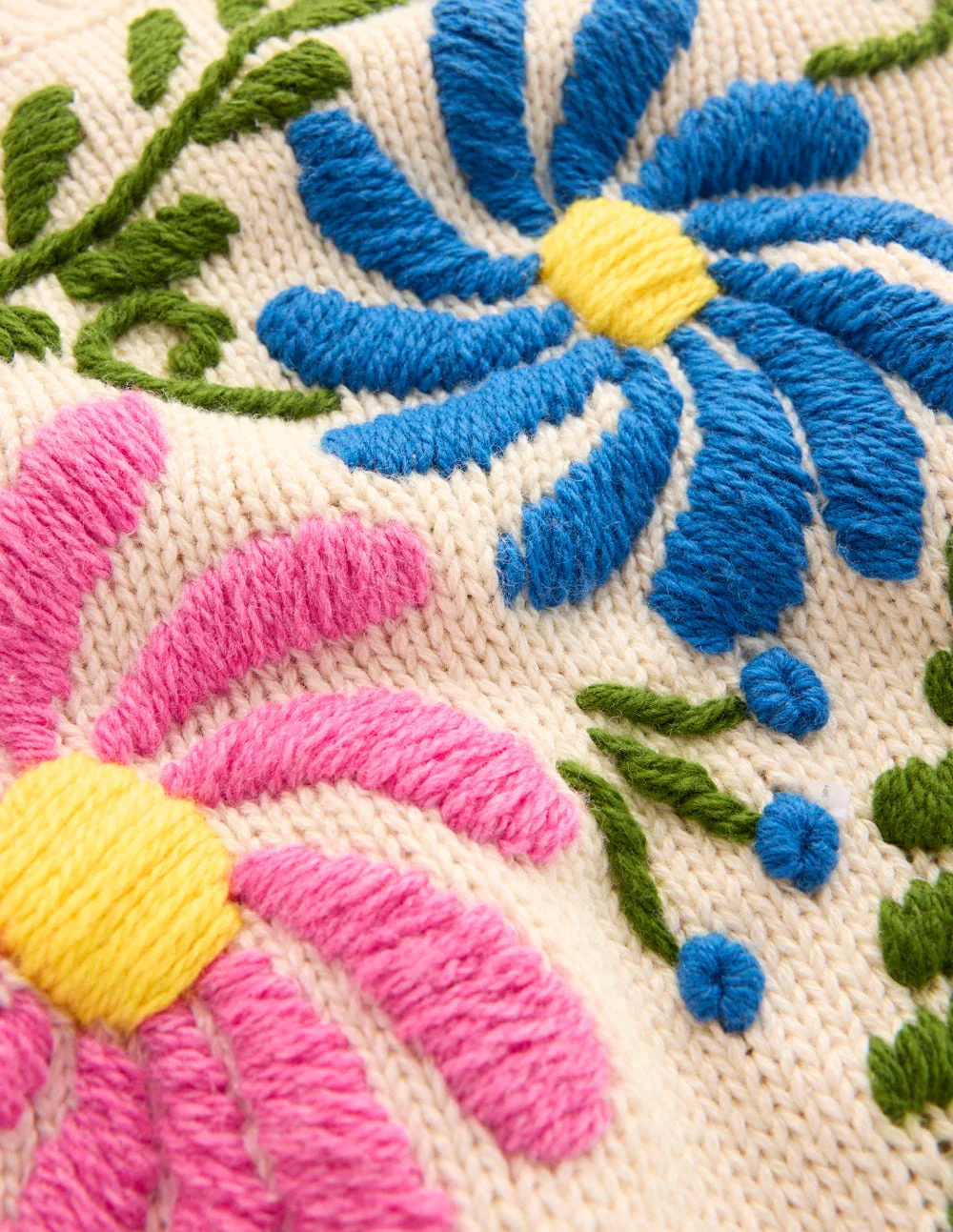 Davina Pullover mit Puffärmeln-Naturweiß mit Stickerei - Image 6