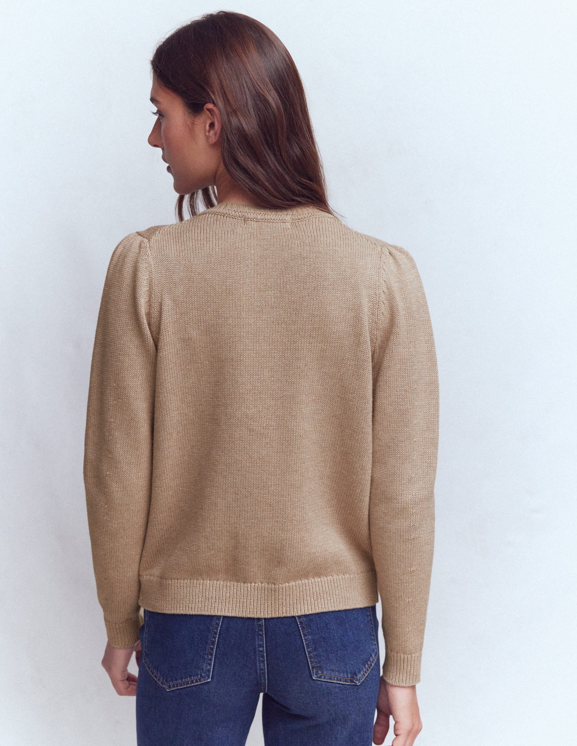 Davina Strickjacke mit Puffärmeln-Chinchilla Stickerei - Image 3