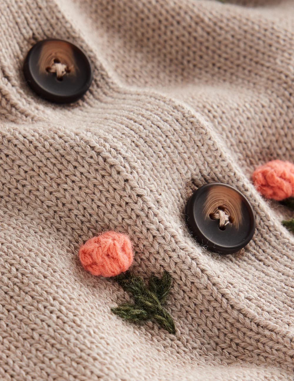 Davina Strickjacke mit Puffärmeln-Chinchilla Stickerei - Image 7