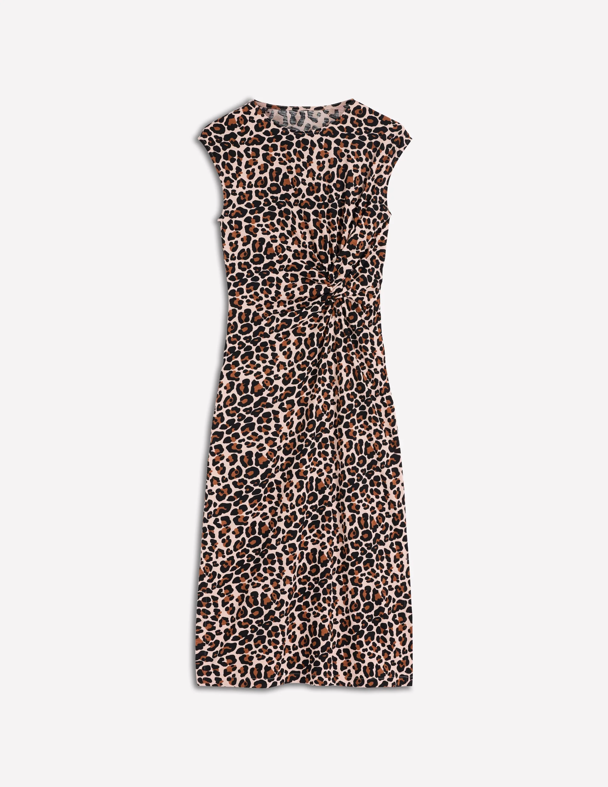 Delilah Midikleid mit Twistdetail-Mandelmilch, Gepard-Pop - Image 10