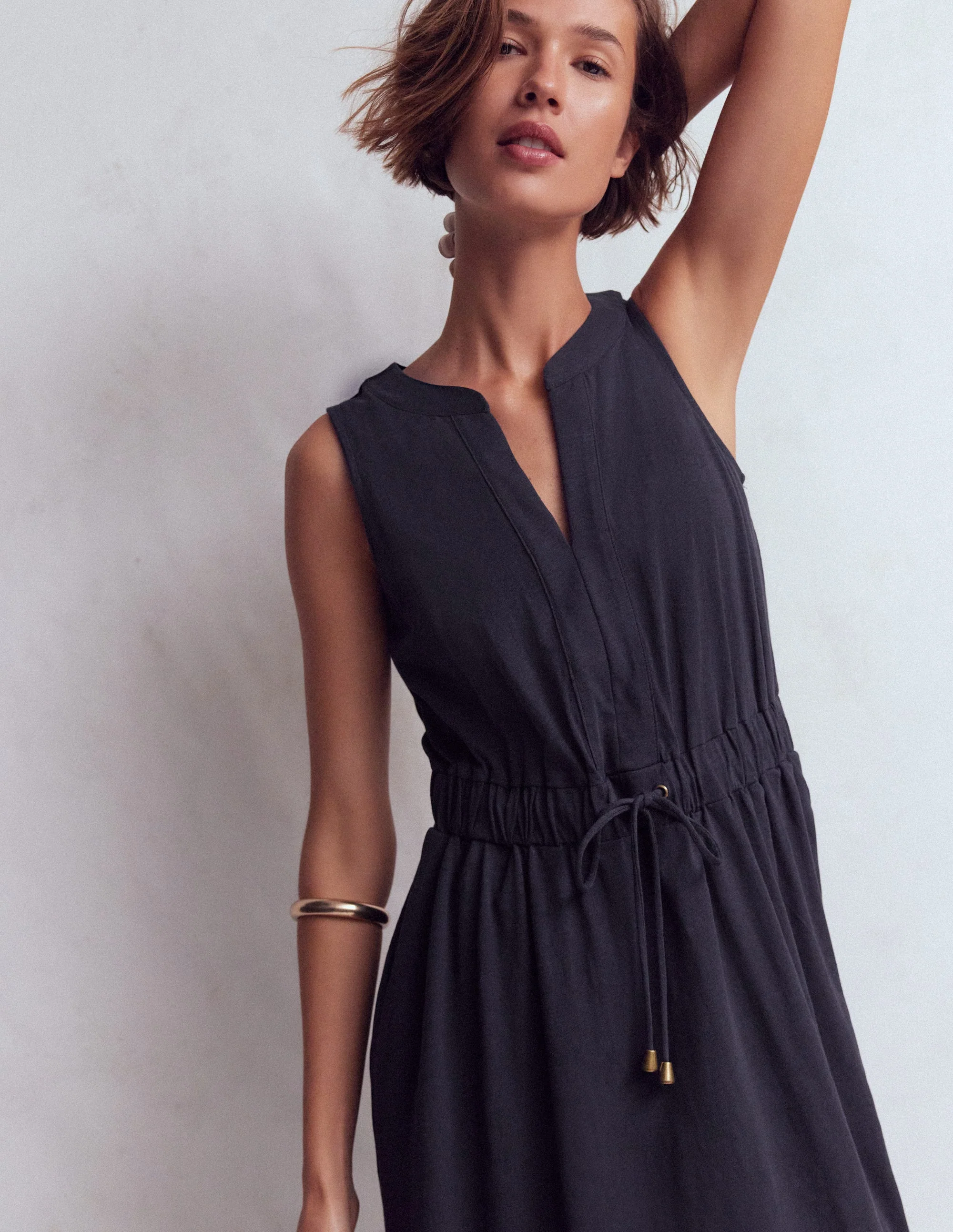 Delphine Jersey-Midikleid-Marineblau - Image 2