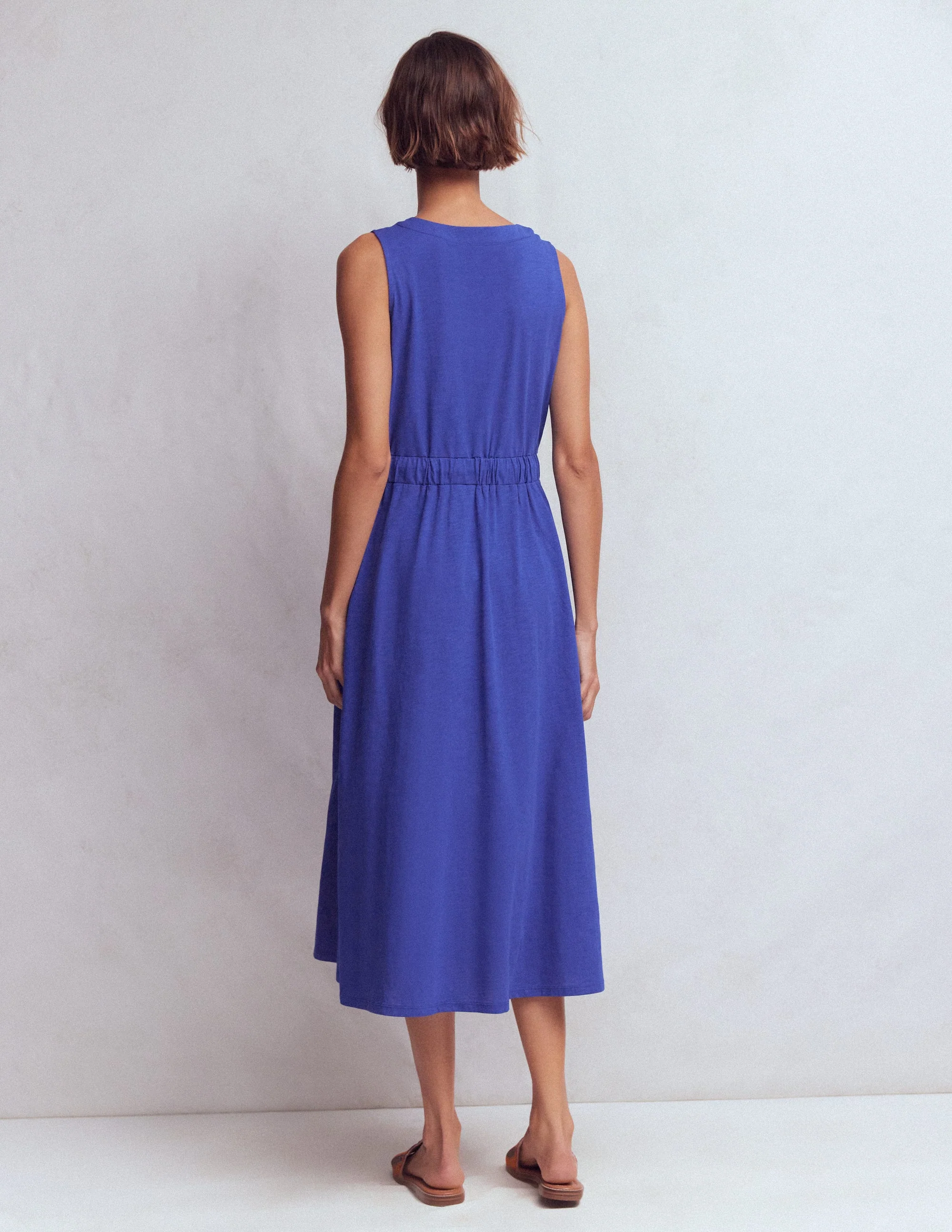Delphine Jersey-Midikleid-Saphirblau - Image 4