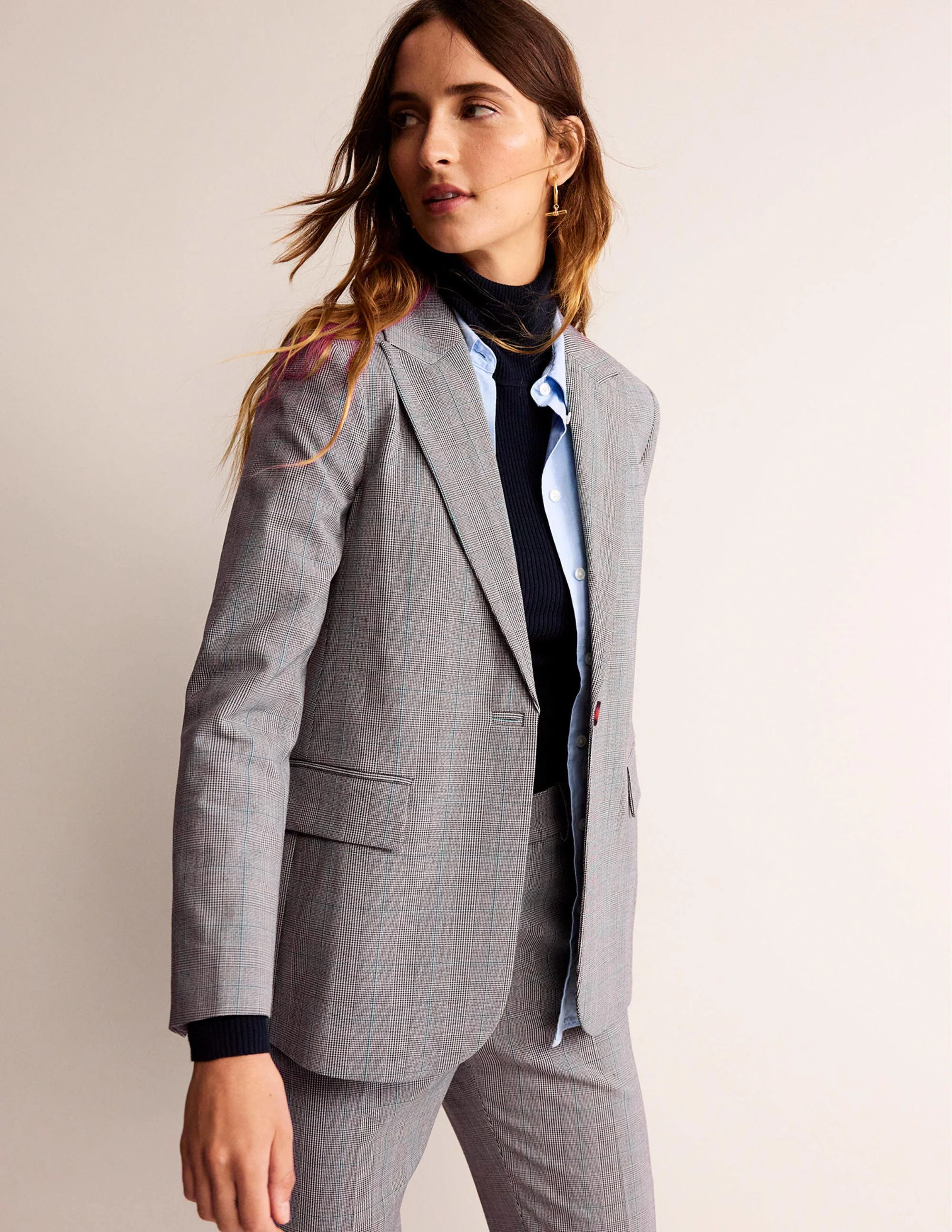 Der Bloomsbury Woll-Blazer-NATURWEIß, ANTHRAZIT UND BLAU-PULVER - Image 4