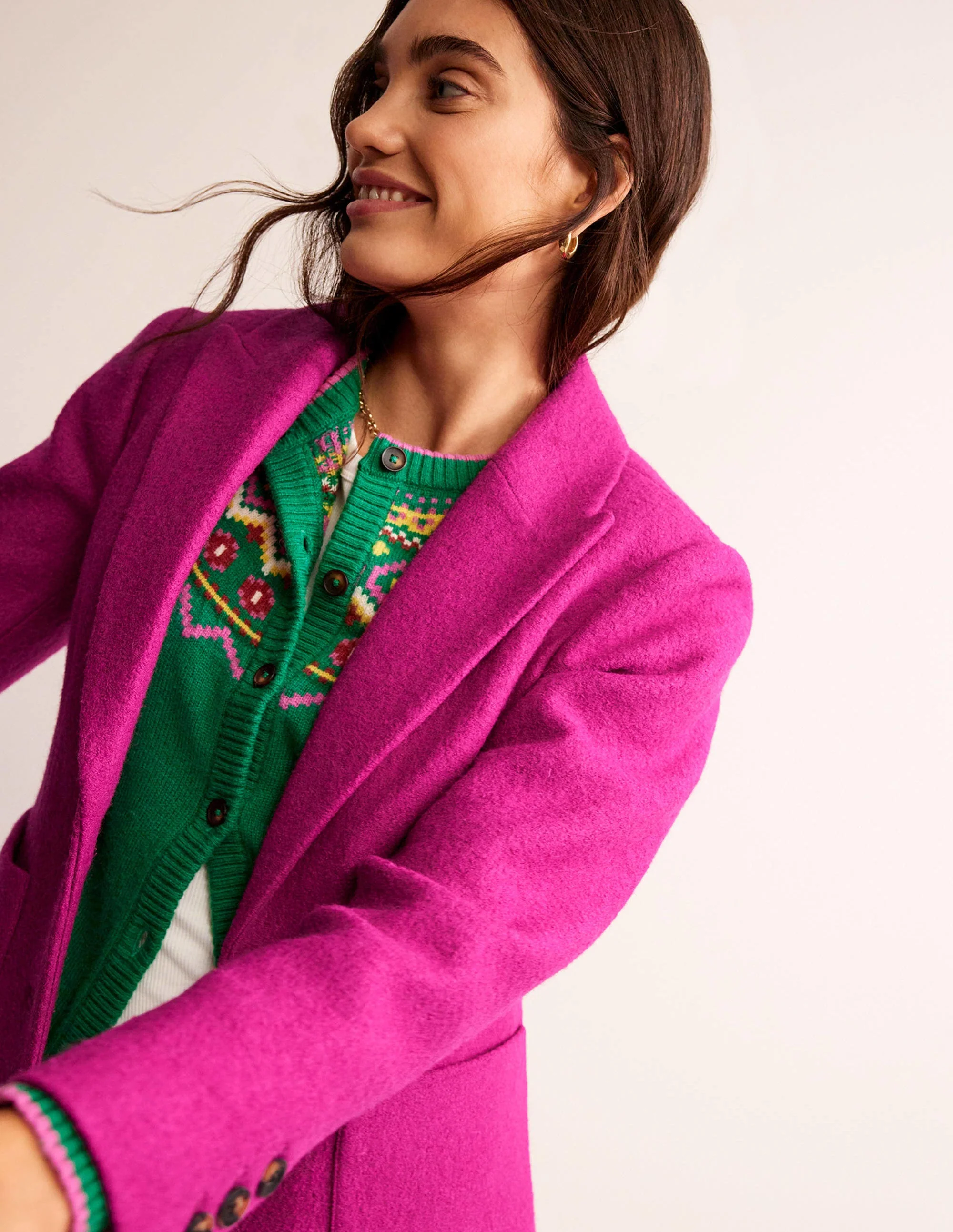 Der Marylebone Blazer mit Struktur-Magenta - Image 4